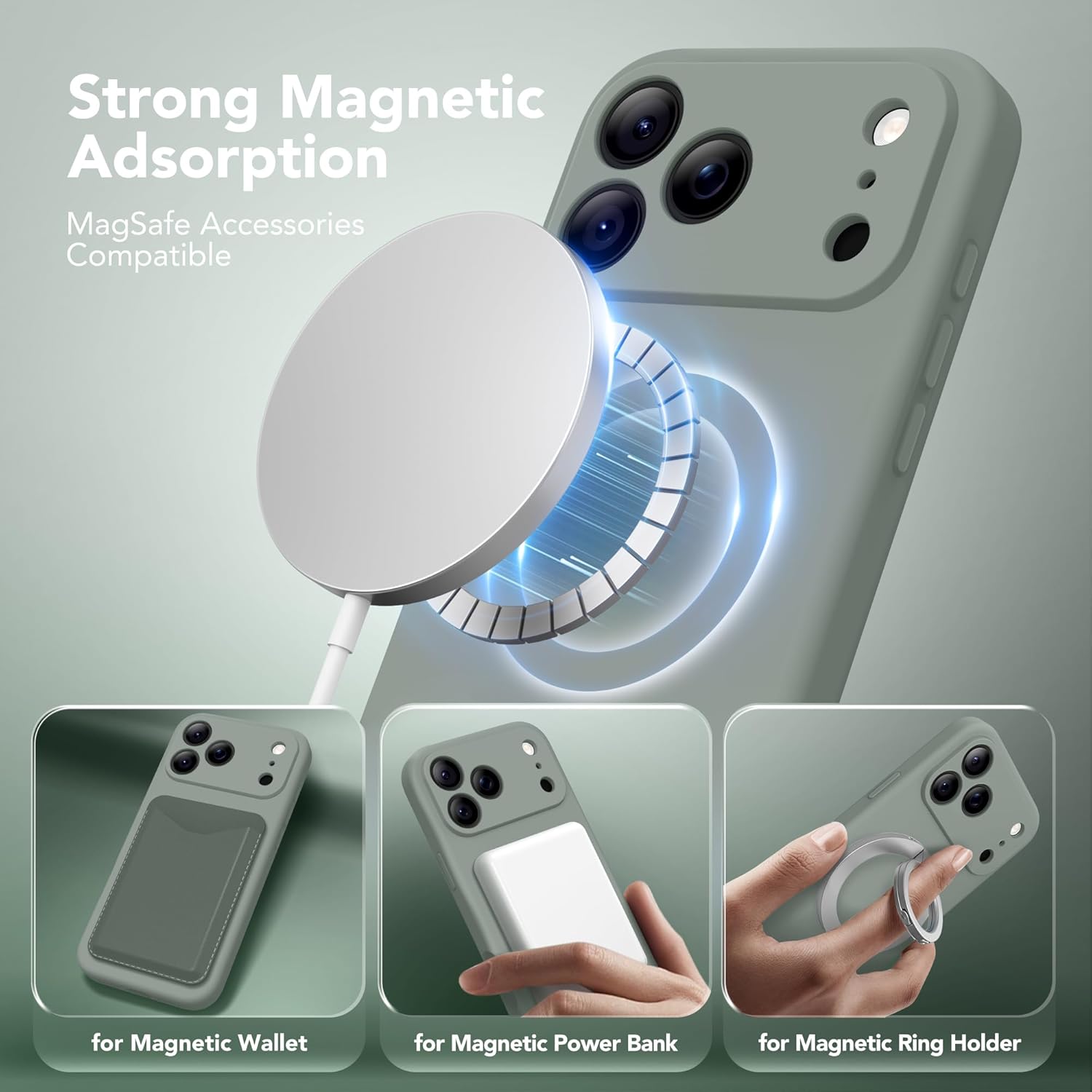 Magnetic for iPhone 17 Pro Max Case, Compatible with MagSafe, [Full Camera Prote...