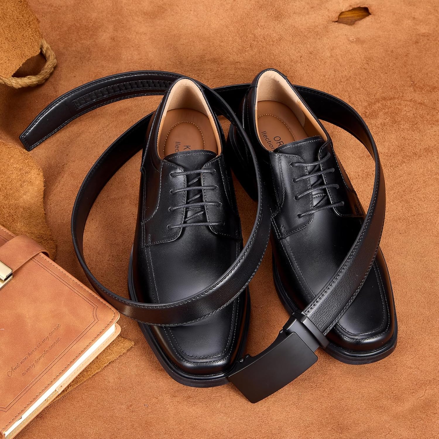 Vatan Men's Belt Leather Ratchet Belt for Men Dress Casual Every Day with Adjust...