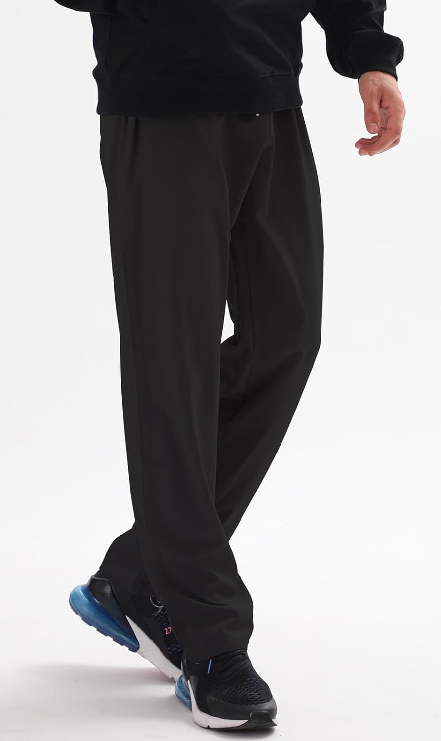 Men's Elastic Waist Hiking Pants Water Resistant Quick-Dry Lightweight Outdoor S...