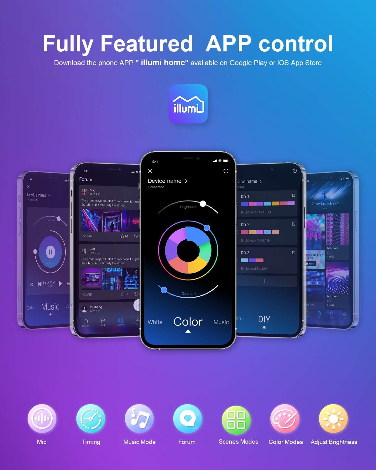 High-Quality Nexillumi 10M LED Strip Lights, Smart Bluetooth Light Strips with A...