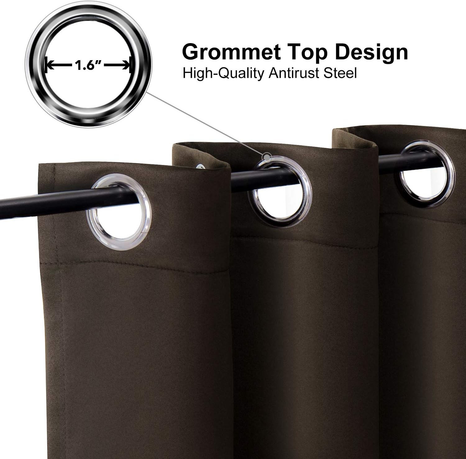 High-Quality ChrisDowa Blackout Curtains, Special Grommet Curtains for Bedroom a...