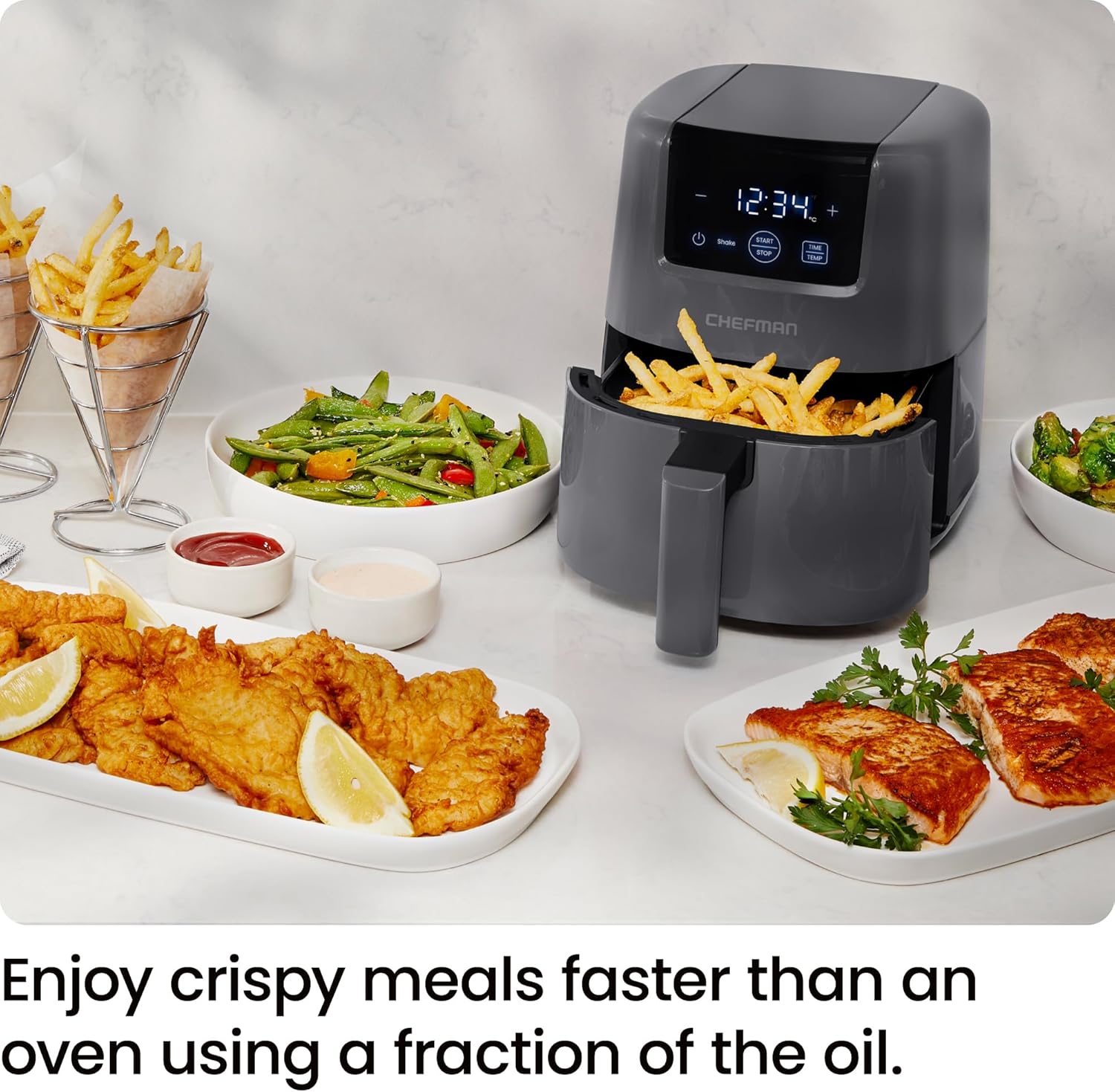 Chefman 2L Mini Air Fryer – Digital Space-Saving Compact Air Fryer with Nonstick...