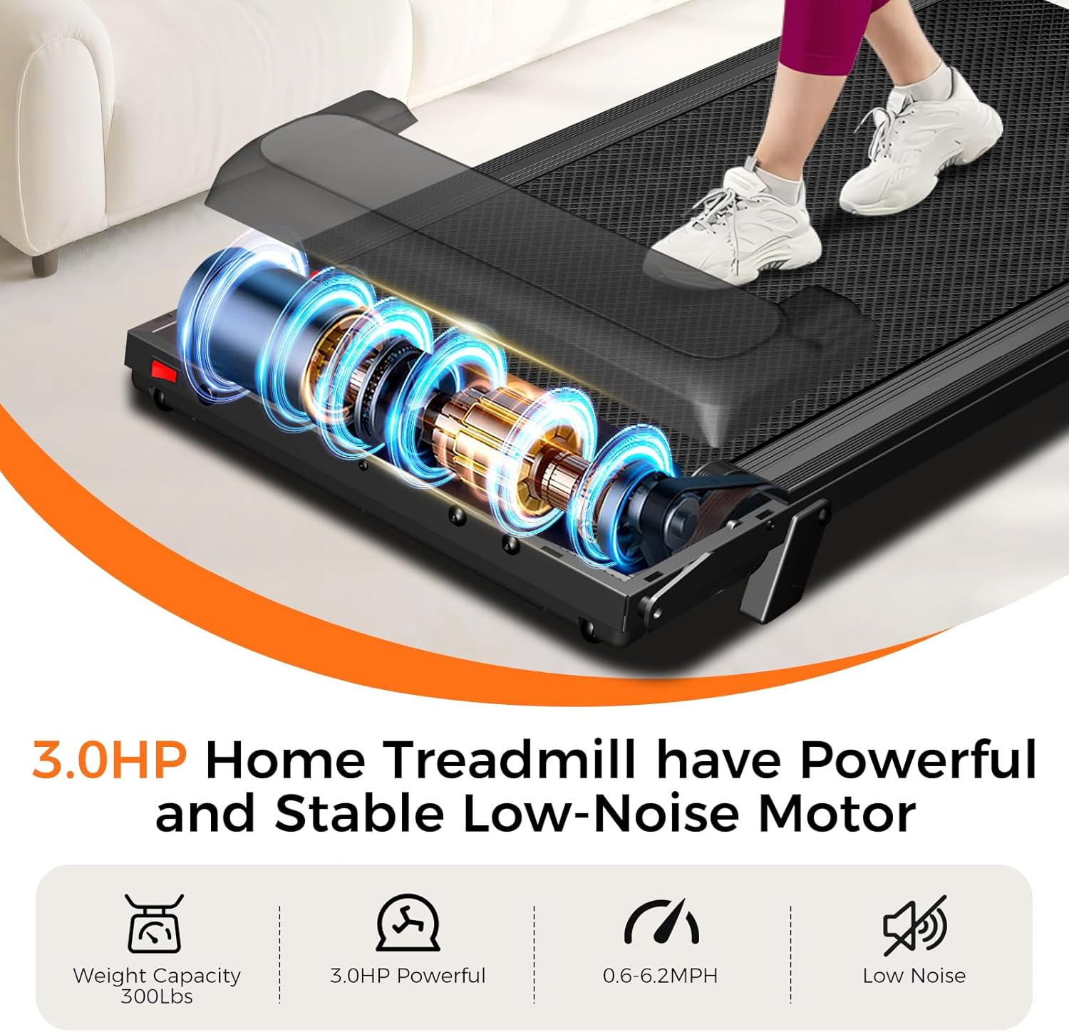 Aiteid Treadmill with Incline,3.0HP Small Treadmills for Home,Portable Electric...