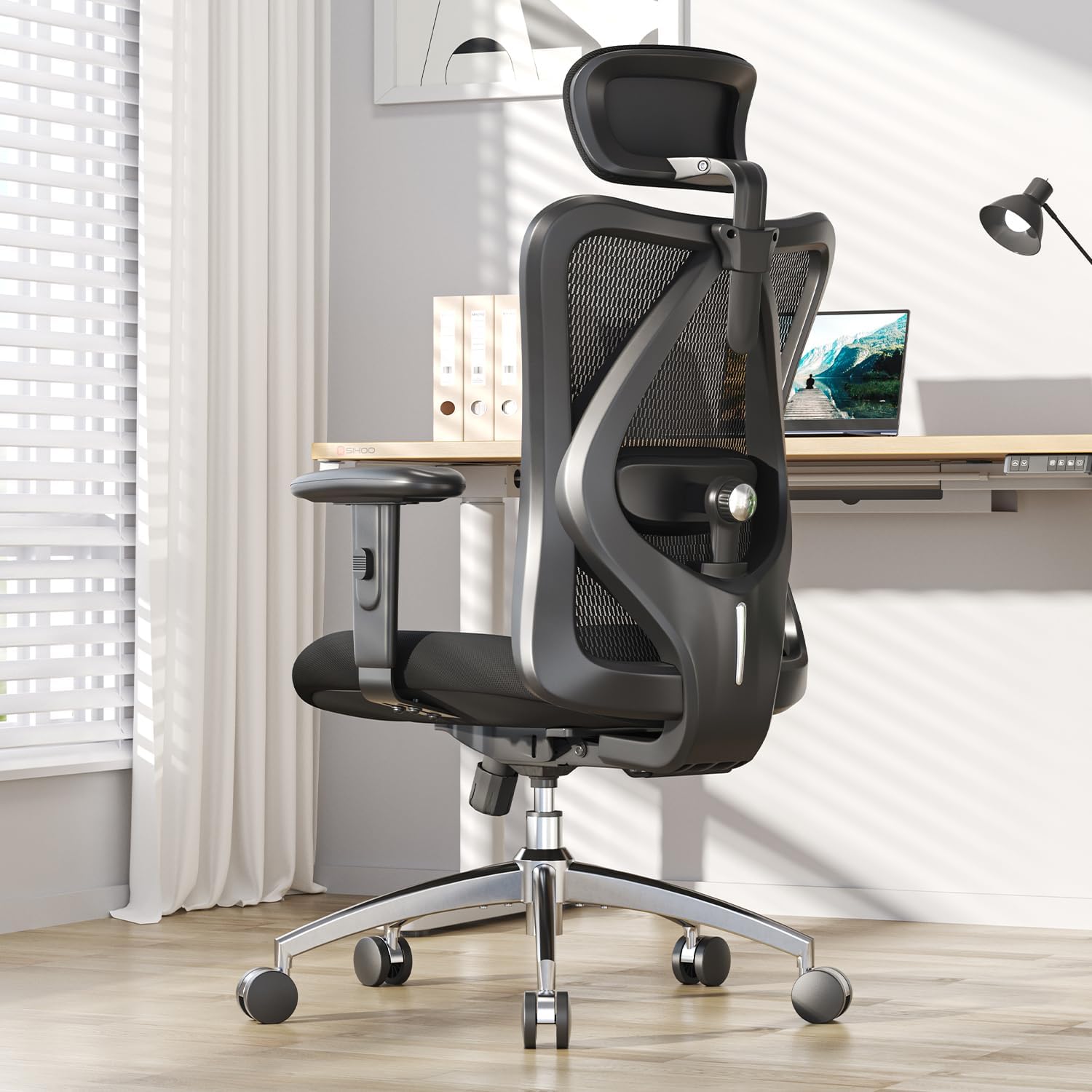 SIHOO Office Desk Chair, Ergonomic Computer Office Chair with Adjustable Headres...
