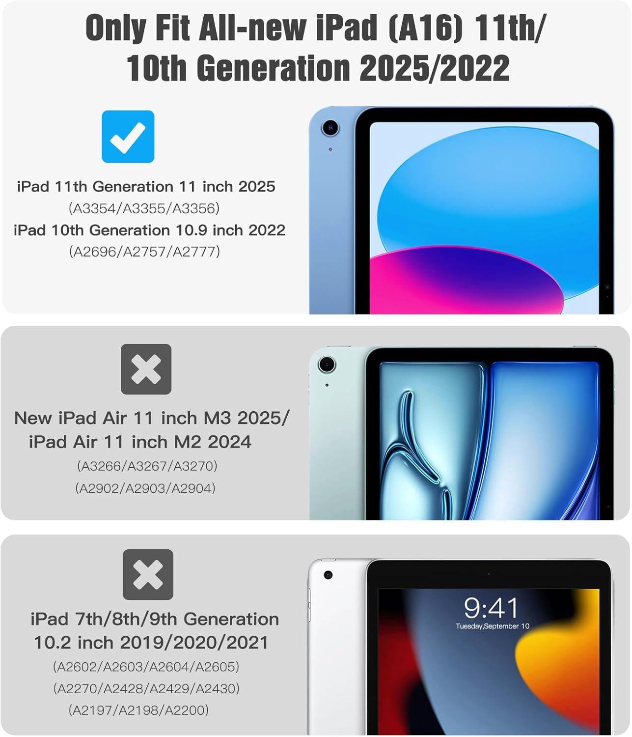 TiMOVO Case for iPad (A16) 11th Generation 11 Inch 2025/iPad 10th Generation 10....