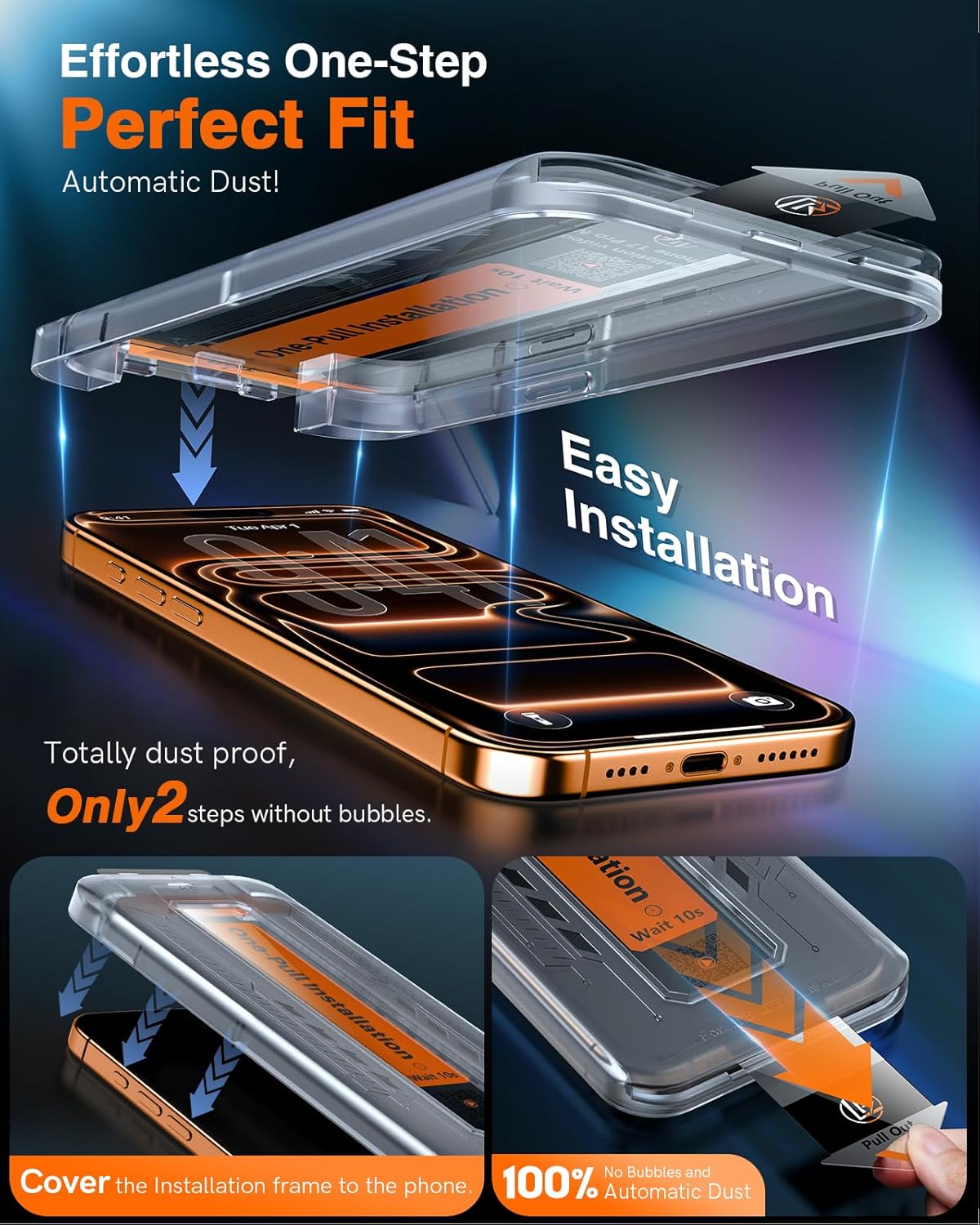 LK 2 Pack for iPhone 17 Pro Max/iPhone 16 Pro Max Screen Protector, HD Clear Tem...