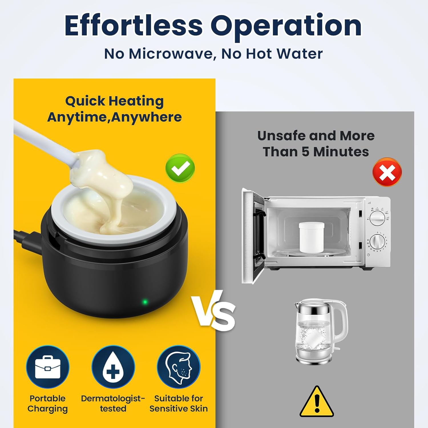 Innovative Nose Hair Wax Kit, Special Facial Waxing Kit with Black Mini Heater,...