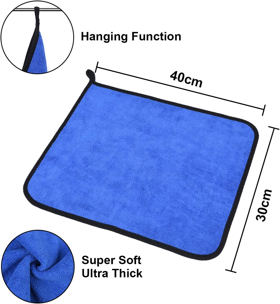 URAQT Microfibre Cleaning Cloths, 6 Pack, Two-layer Thickened Towels, Lint Free...