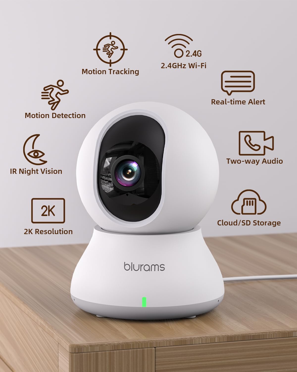 blurams Pet Camera 2K, Indoor Cameras, Dog Cam, 360° Home Security Camera, Night...