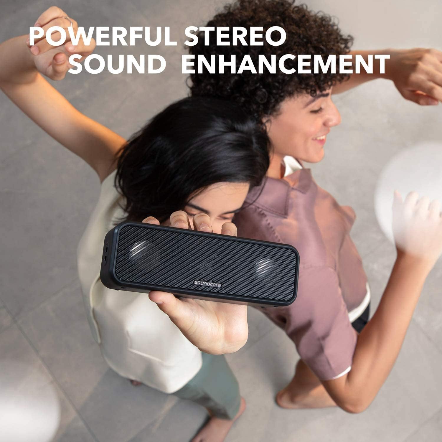 soundcore 3 by Anker, Bluetooth Speaker with Stereo Sound, Pure Titanium Diaphra...