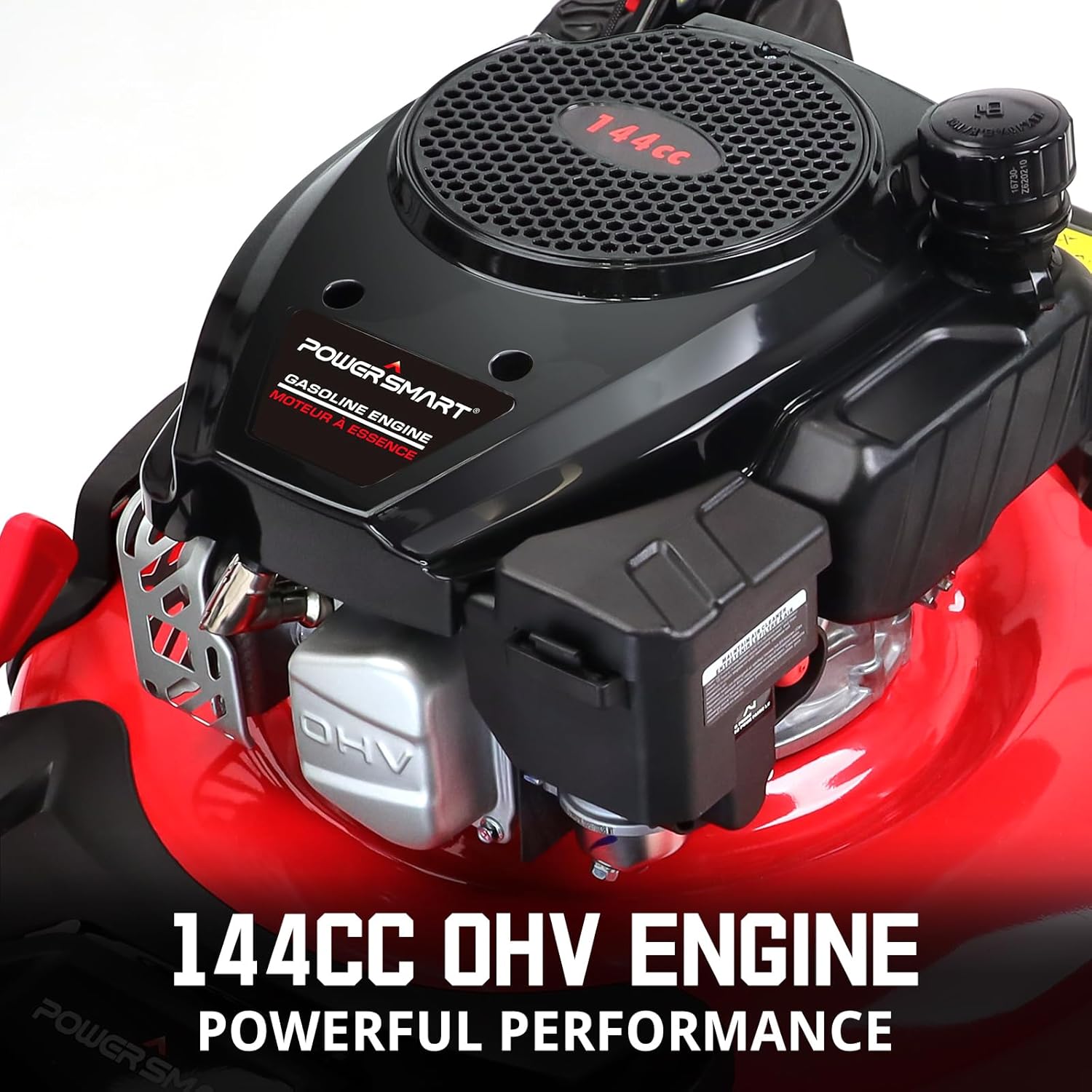 PowerSmart EasyGlide 21-Inch Gas Lawn Mower, 144cc 4-Stroke OHV Engine, Push Wal...