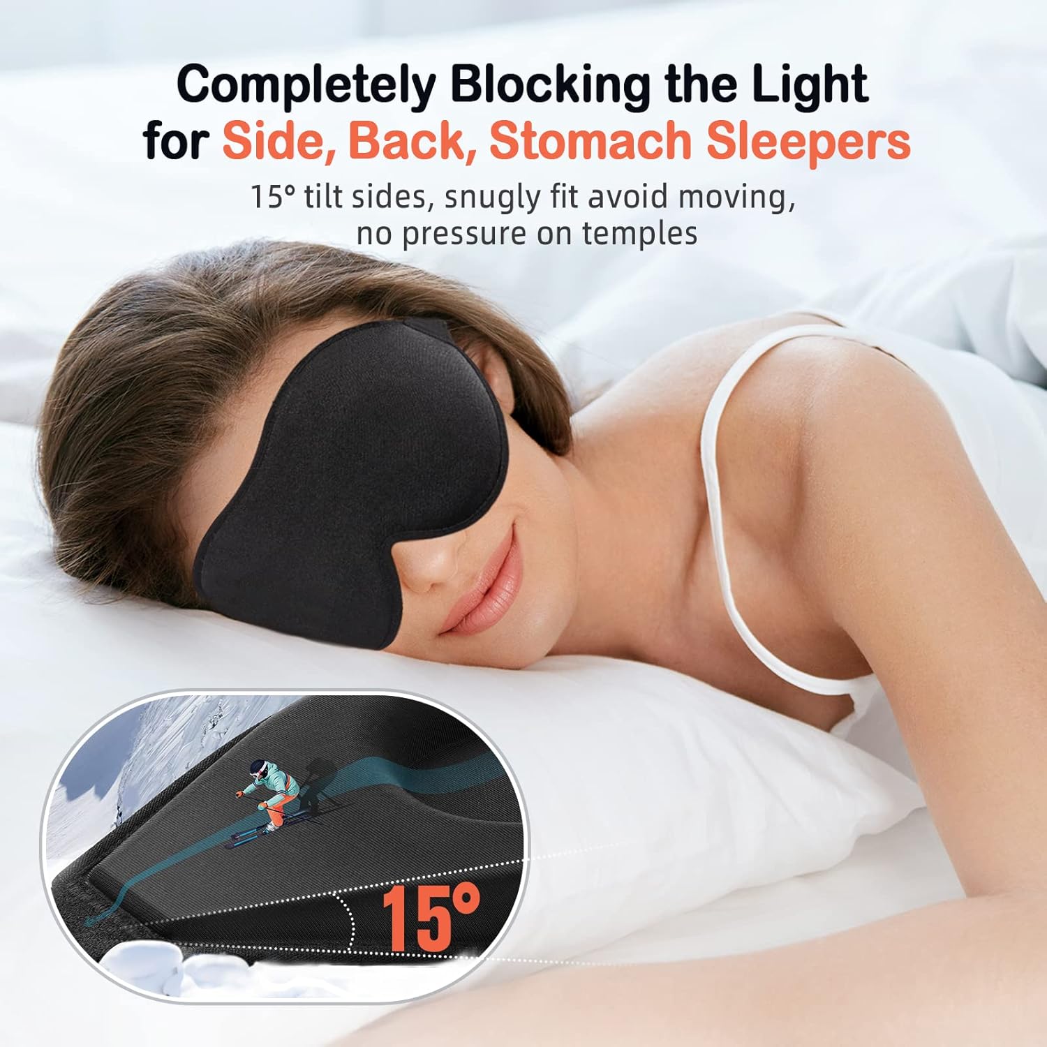 LitBear Sleep Mask for Side Sleeper Women Men, Eye...
