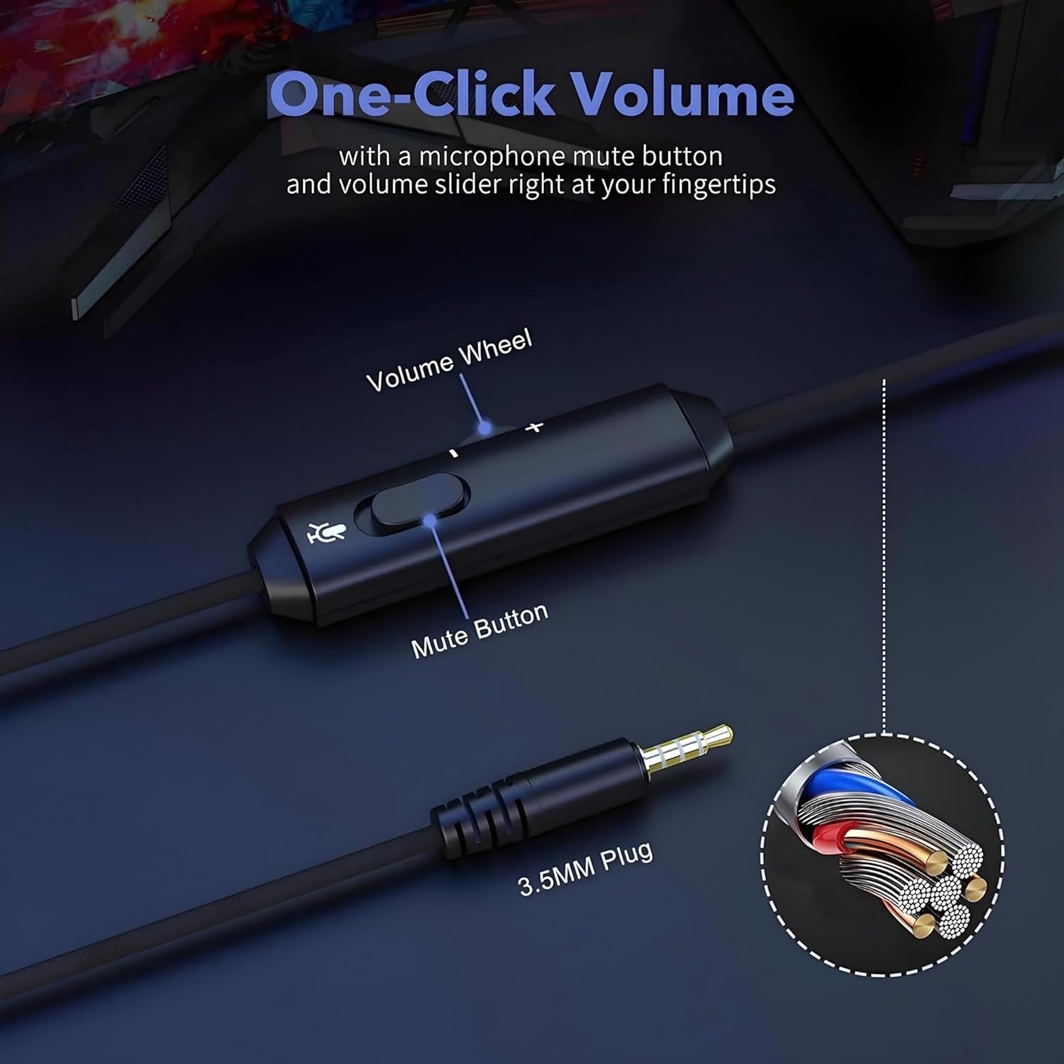 Betron Wired Gaming Headset, Affordable Headphones with Microphone, Special Head...