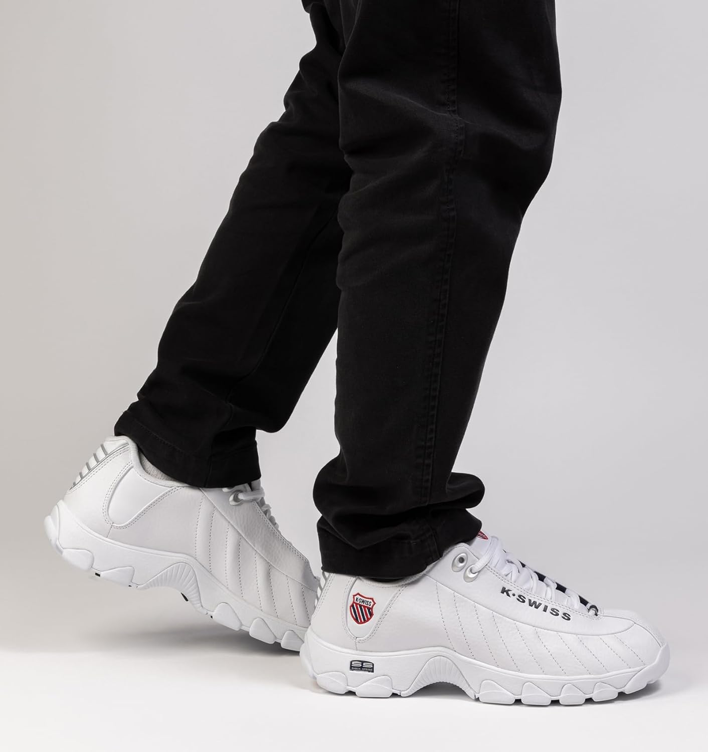 High-Quality K-Swiss Men's ST329 CMF Sneaker, Wide Tennis Walking Shoes with Dur...