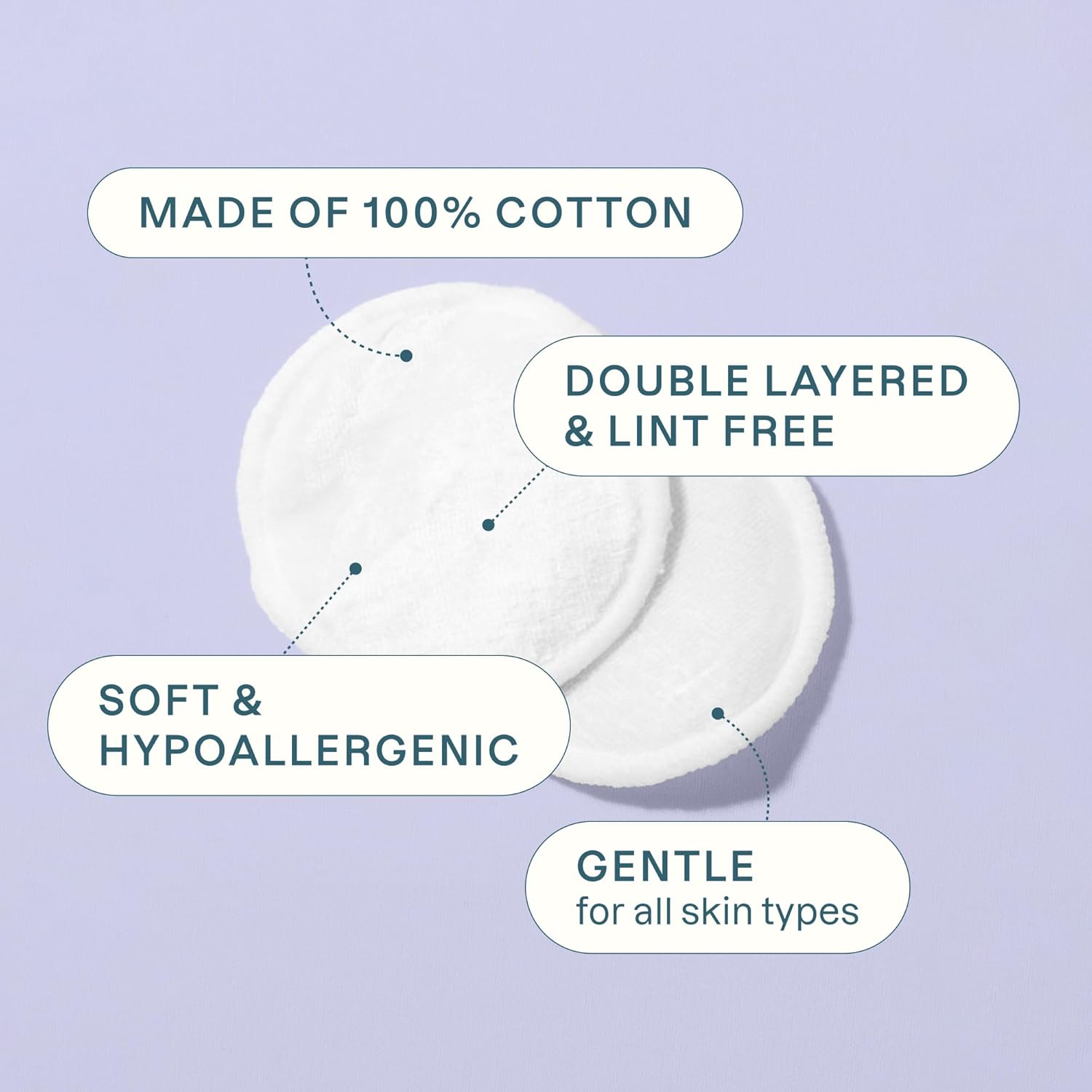 Cliganic Premium Cotton Rounds for Face (300 Count) - Makeup Remover Pads, Hypoa...