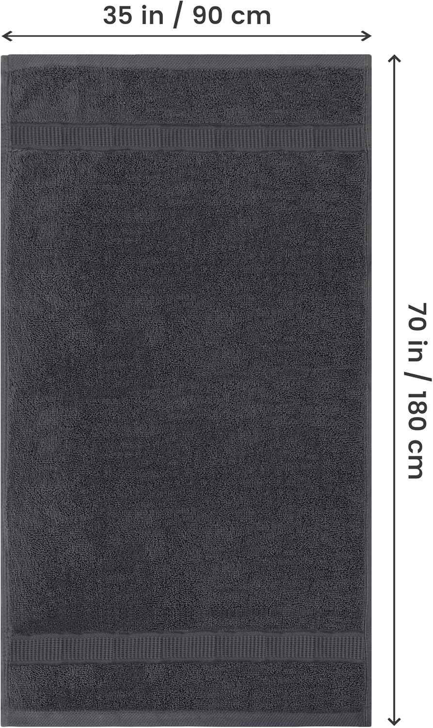 Utopia Towels Jumbo Bath Sheet 2 Piece, 600 GSM, 35 by 70 Inches, 100% Ring Spun...