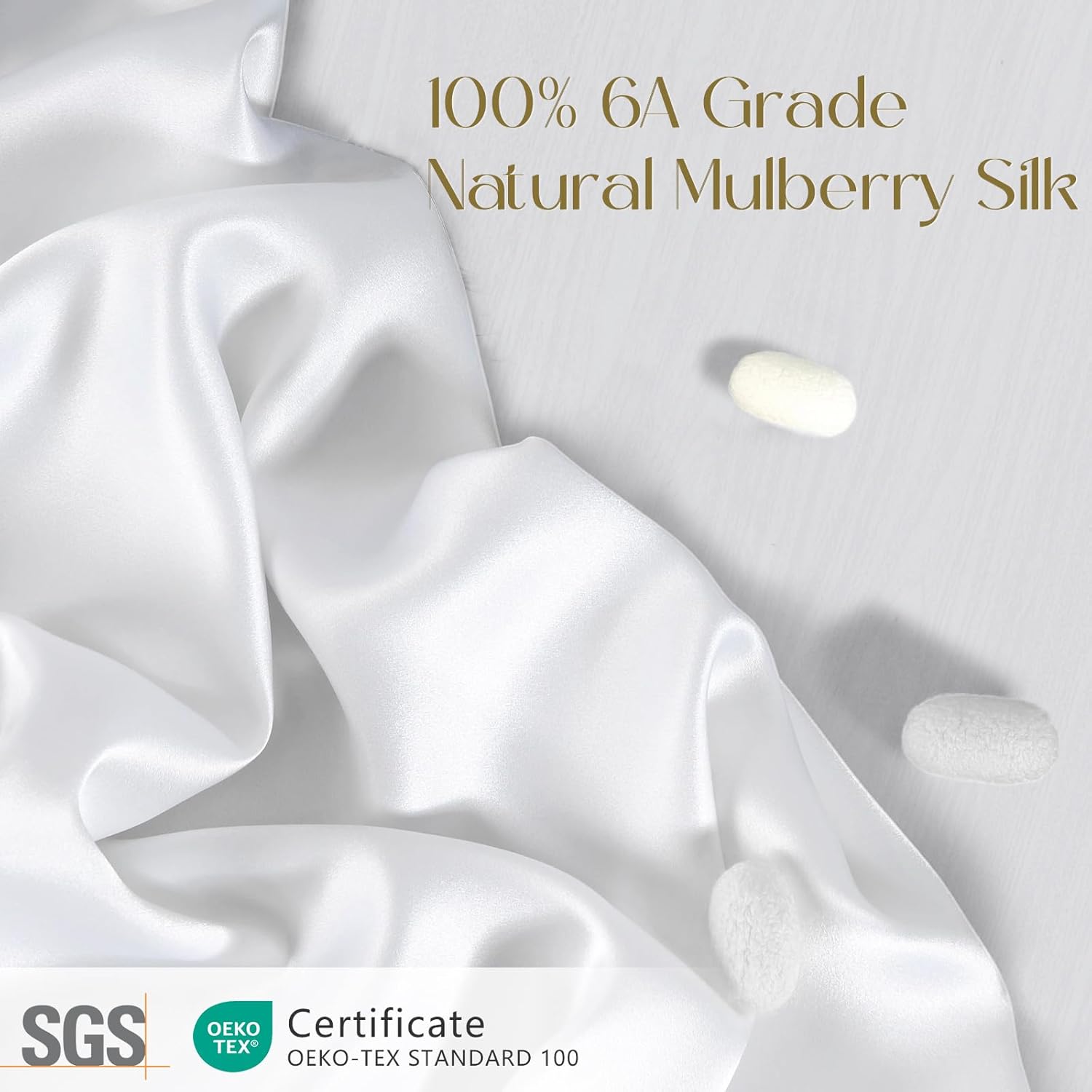 ZIMASILK 100% Mulberry Silk Pillowcase for Hair and Skin Health, Both Sides 19 M...