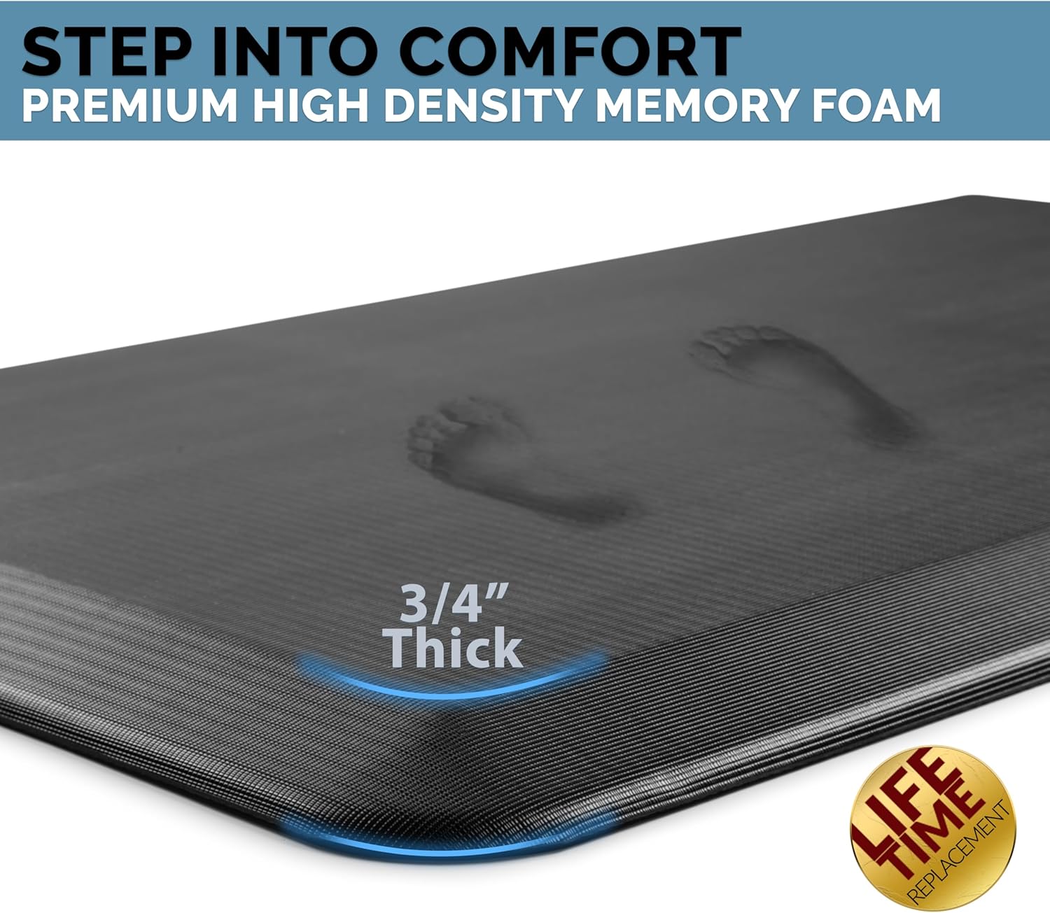 ComfiLife Anti Fatigue Floor Mat – 3/4 Inch Thick Kitchen Mats for Floor, Standi...
