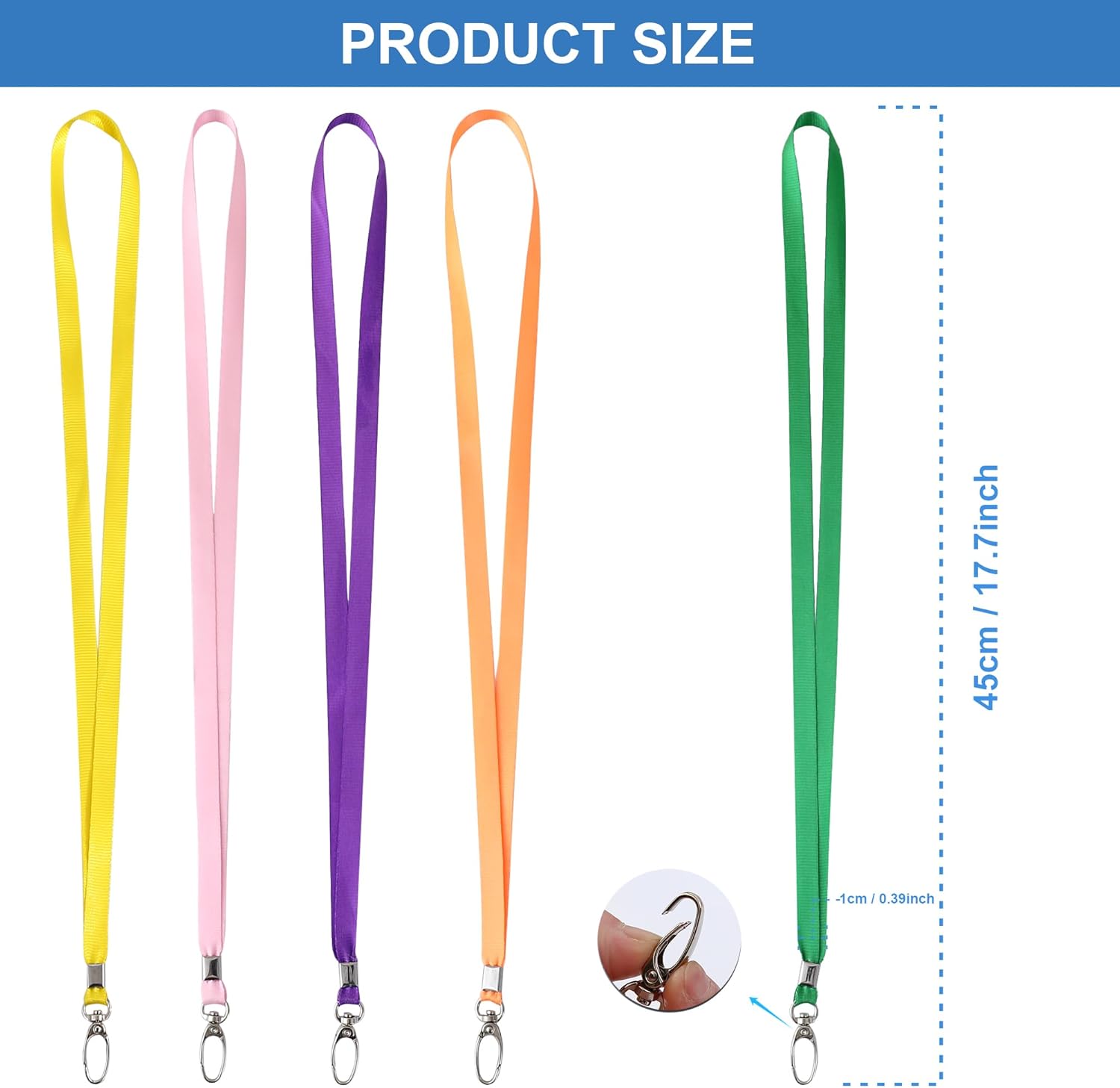 ROSSHINE 100pcs Green Lanyards for Neck, Nylon Neck Strap Lanyard for Keys ID Ca...
