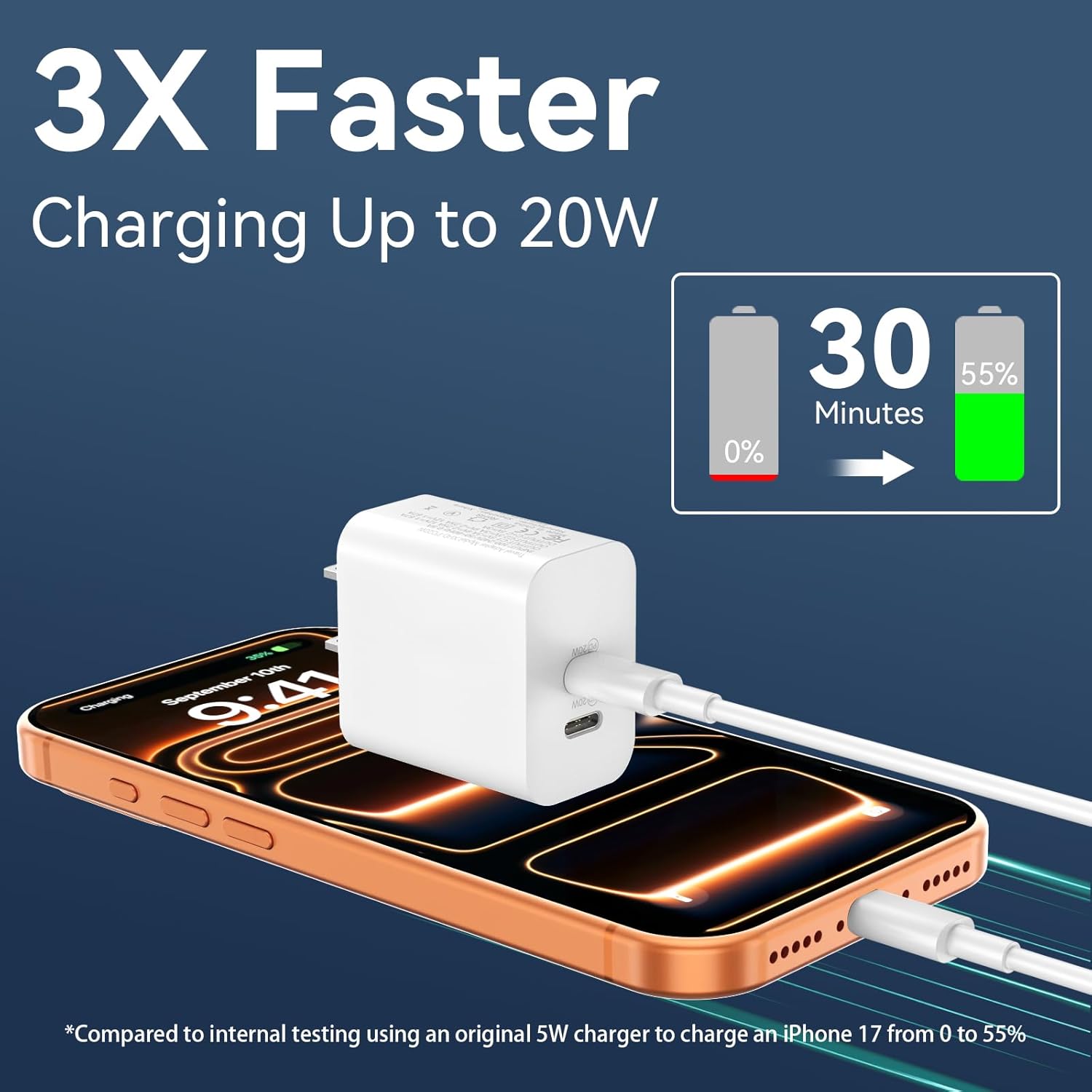 iPhone 17 16 15 Charger Fast Charging Cord 10FT Long USB C Charging Cable with 2...