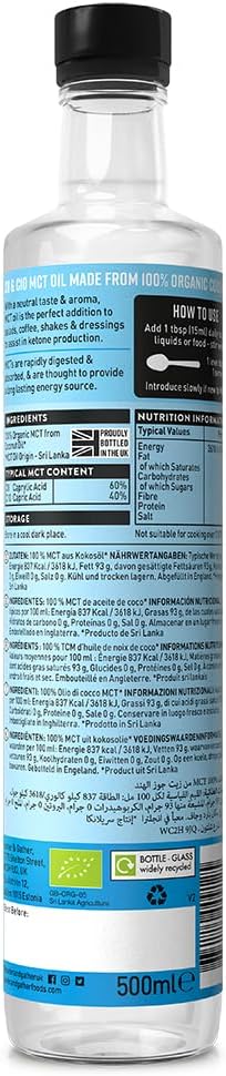 Hunter & Gather Premium C8 & C10 MCT Oil (500ml) | Supports Keto & (IF) Fasting...