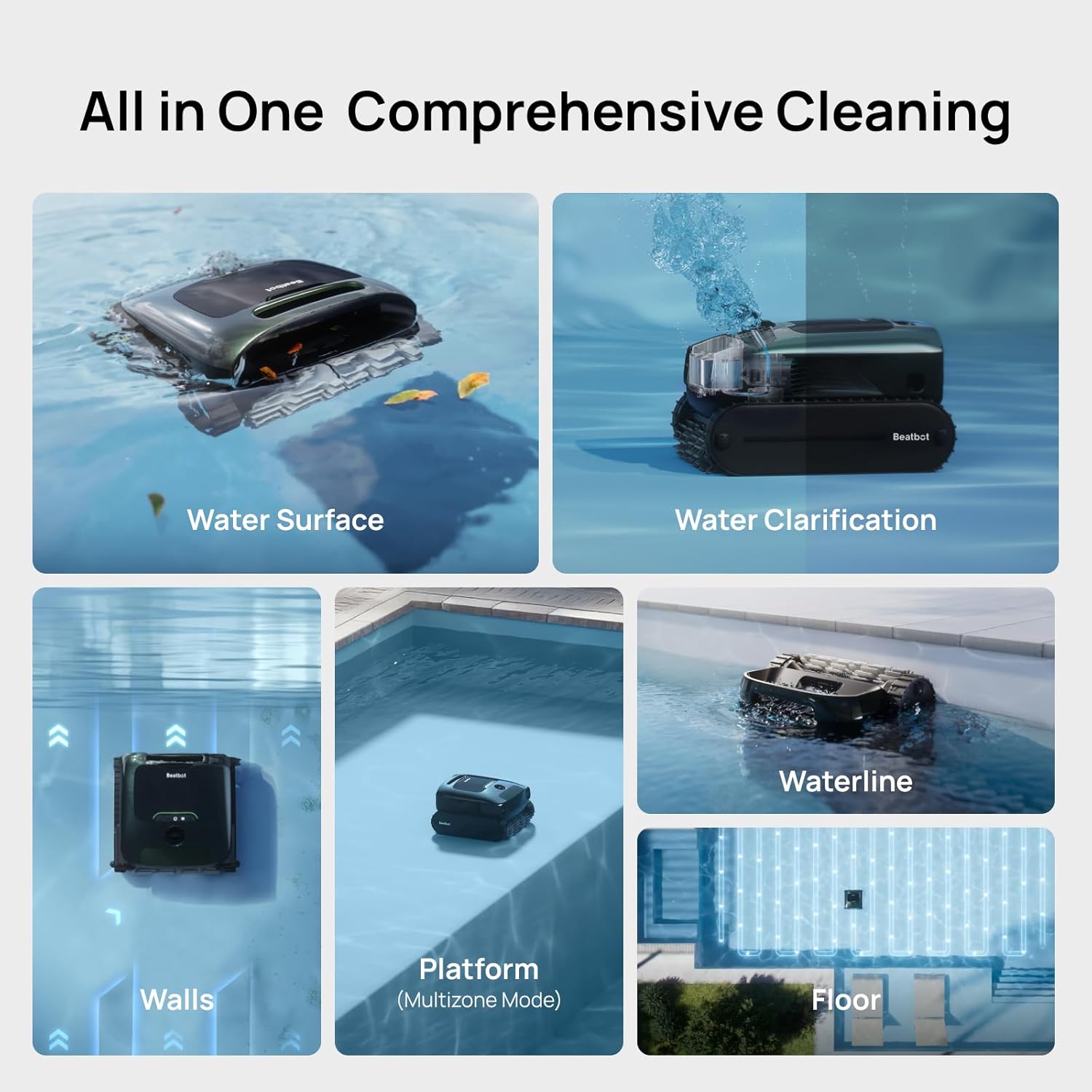 Beatbot AquaSense 2 Pro Cordless Robotic Pool Cleaner, Unmatched 5-in-1 Cleaning...