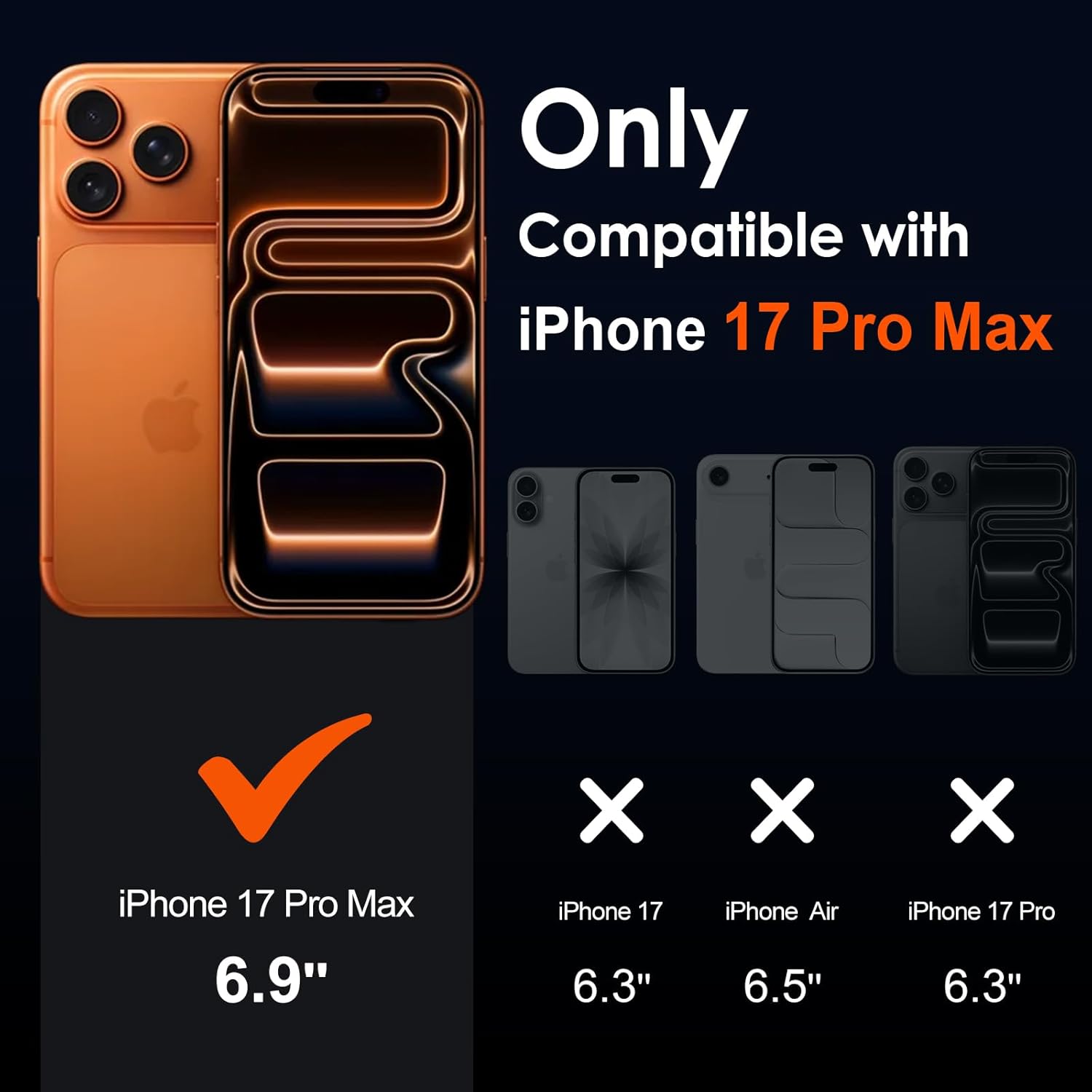 ivoler Clear Case for iPhone 17 Pro Max, Full Camera Protection + 2 Screen Prote...