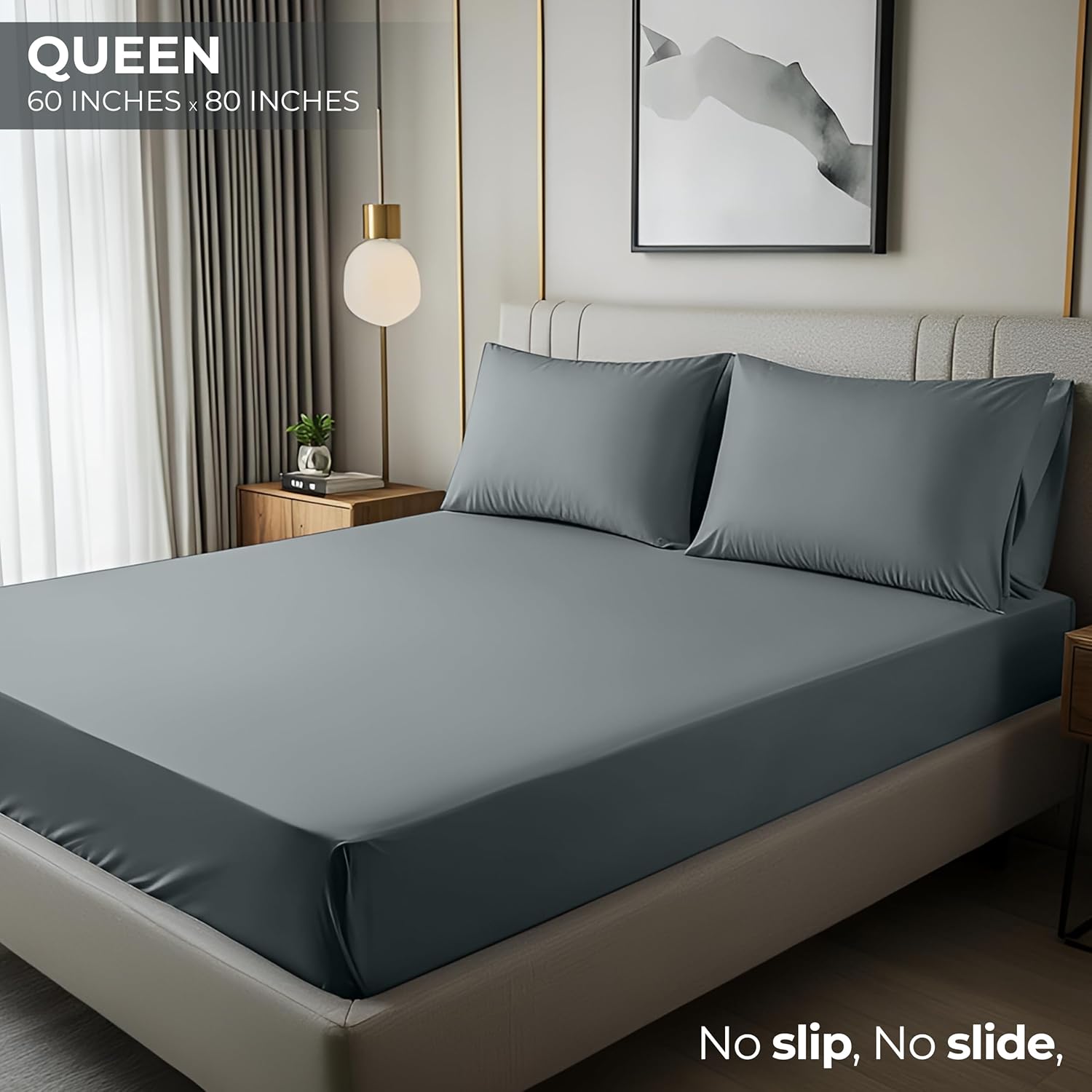 Utopia Bedding Queen Fitted Sheet - Bottom Sheet - Deep Pocket - Soft Microfiber...