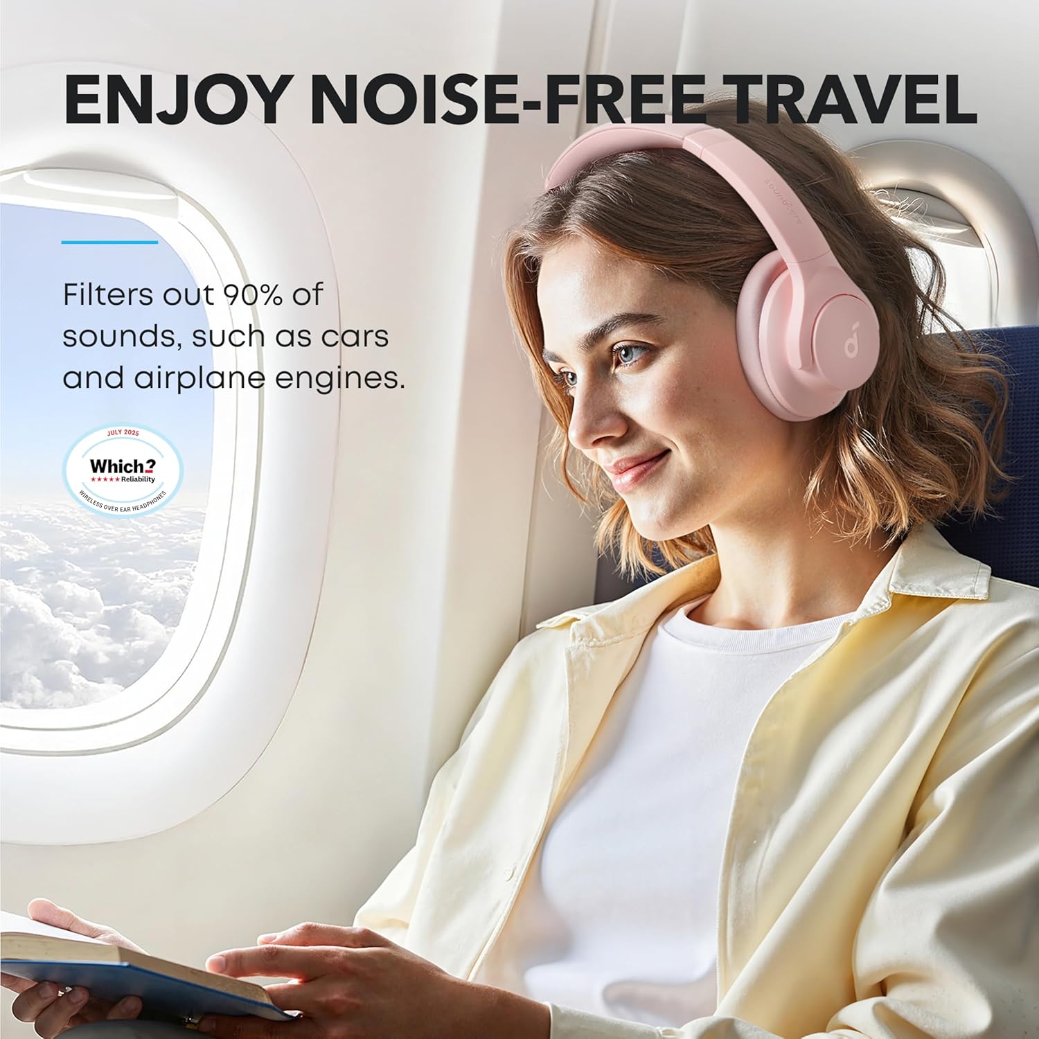 soundcore by Anker Q20i Hybrid Active Noise Cancelling Headphones, Wireless Over...