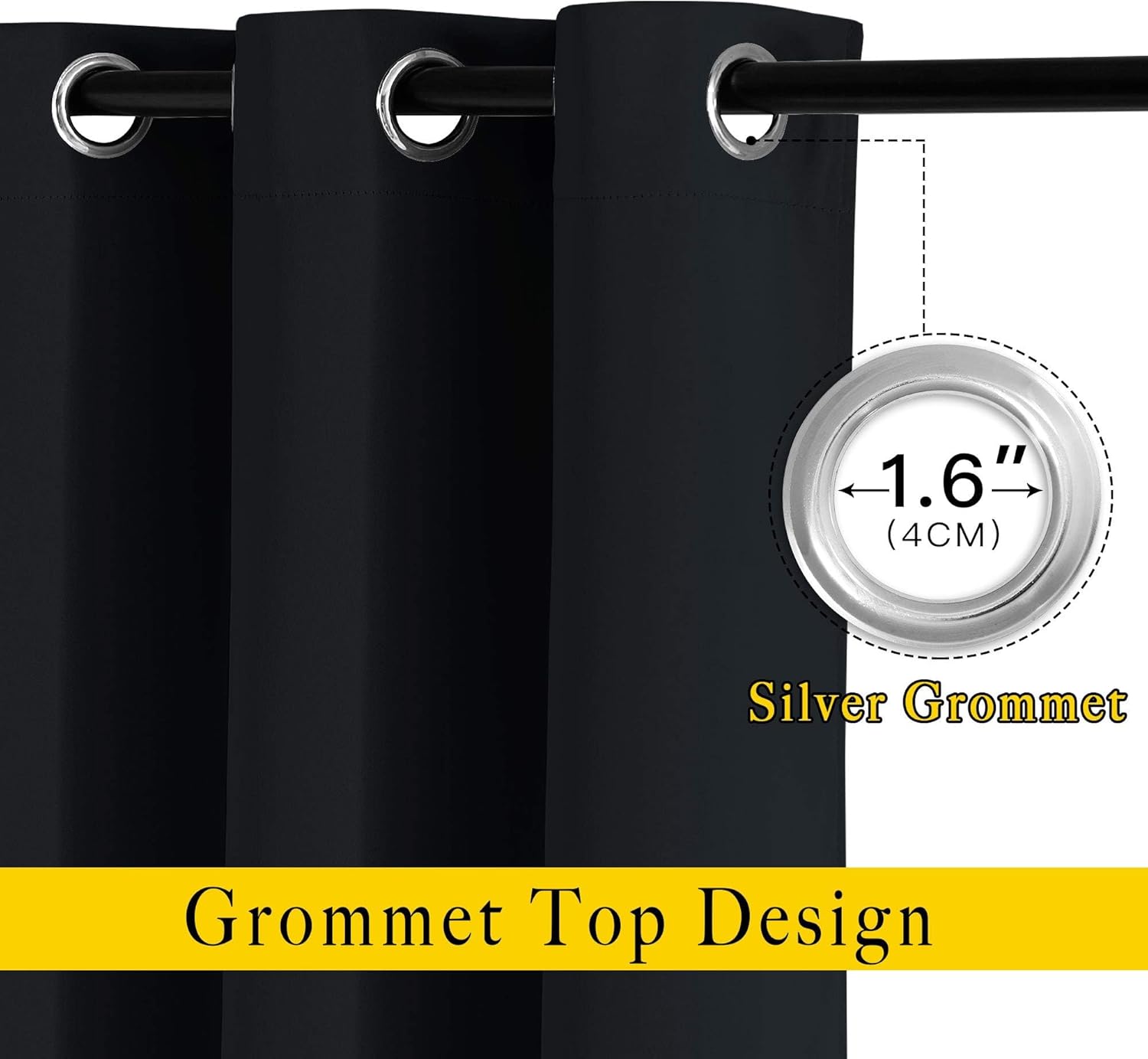 NICETOWN Black Out Curtains for Bedroom 84 inches Long - Light Reducing Thermal...
