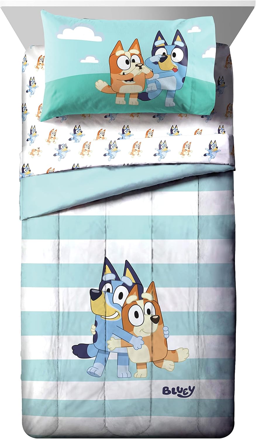 Jay Franco Bluey, Special Bedding Collection for Kids, Innovative Bluey Design,...