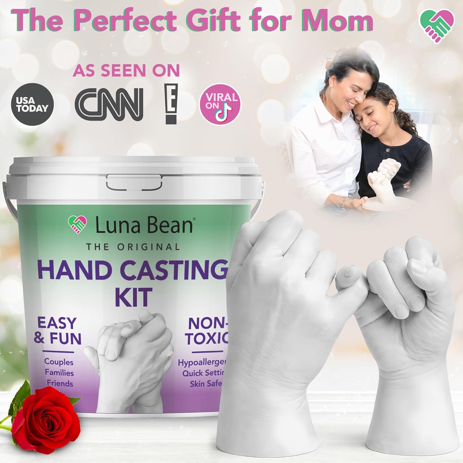 Luna Bean Hand Casting Kit – The Original Hand Mold Kit – Mothers Day Gifts for...