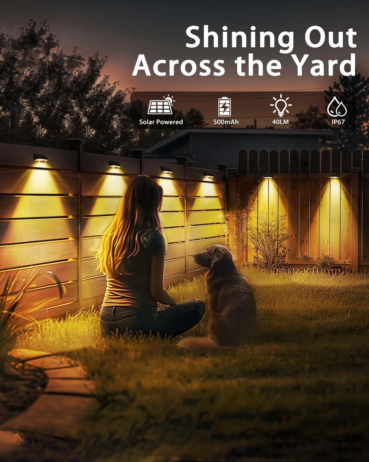 High-Quality Solar Fence Lights, Special 8 Pack Solar Wall Lights, Innovative Wa...