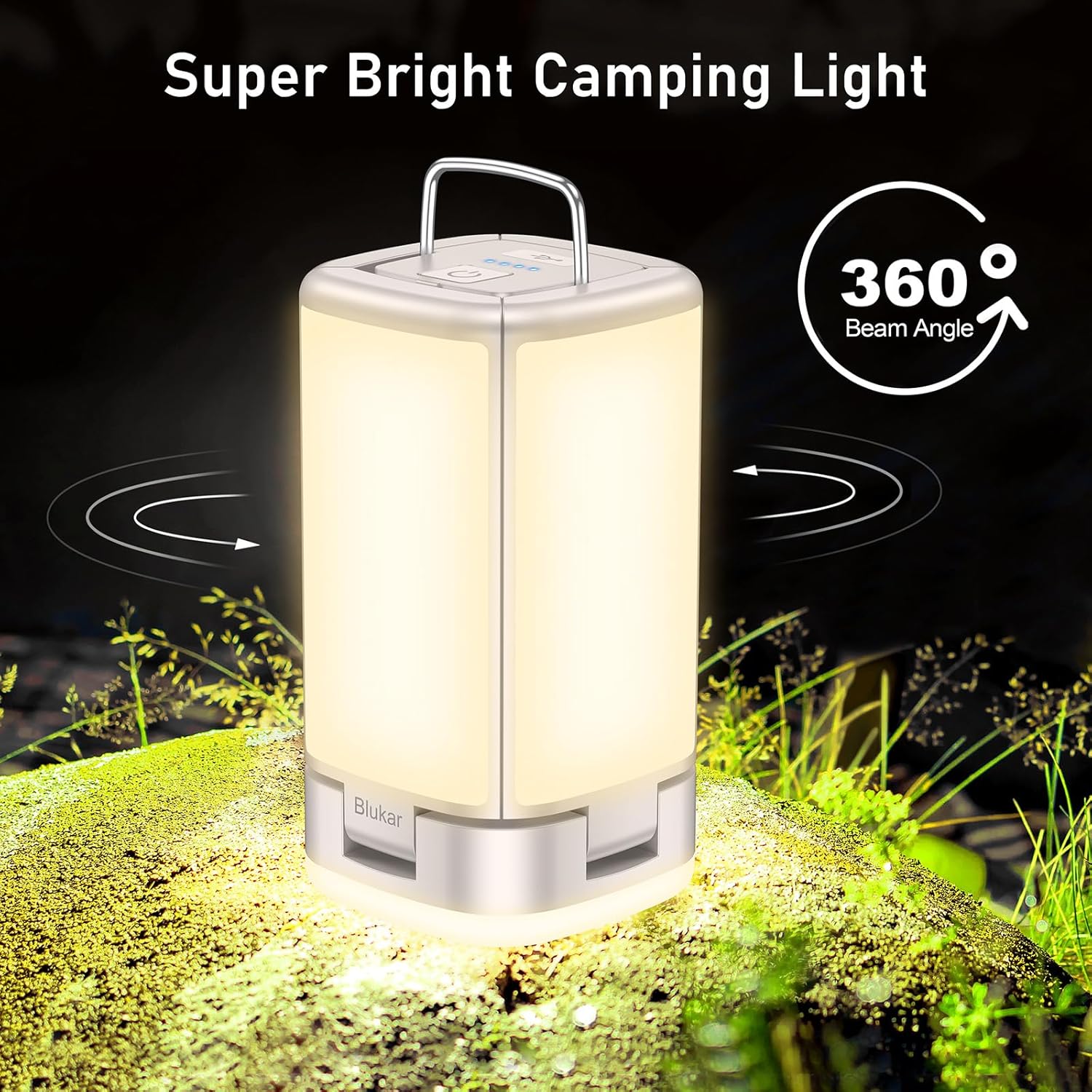Blukar Camping Lantern Rechargeable, 2000 Lumen Camping Lights Lamp for Tent,Sup...