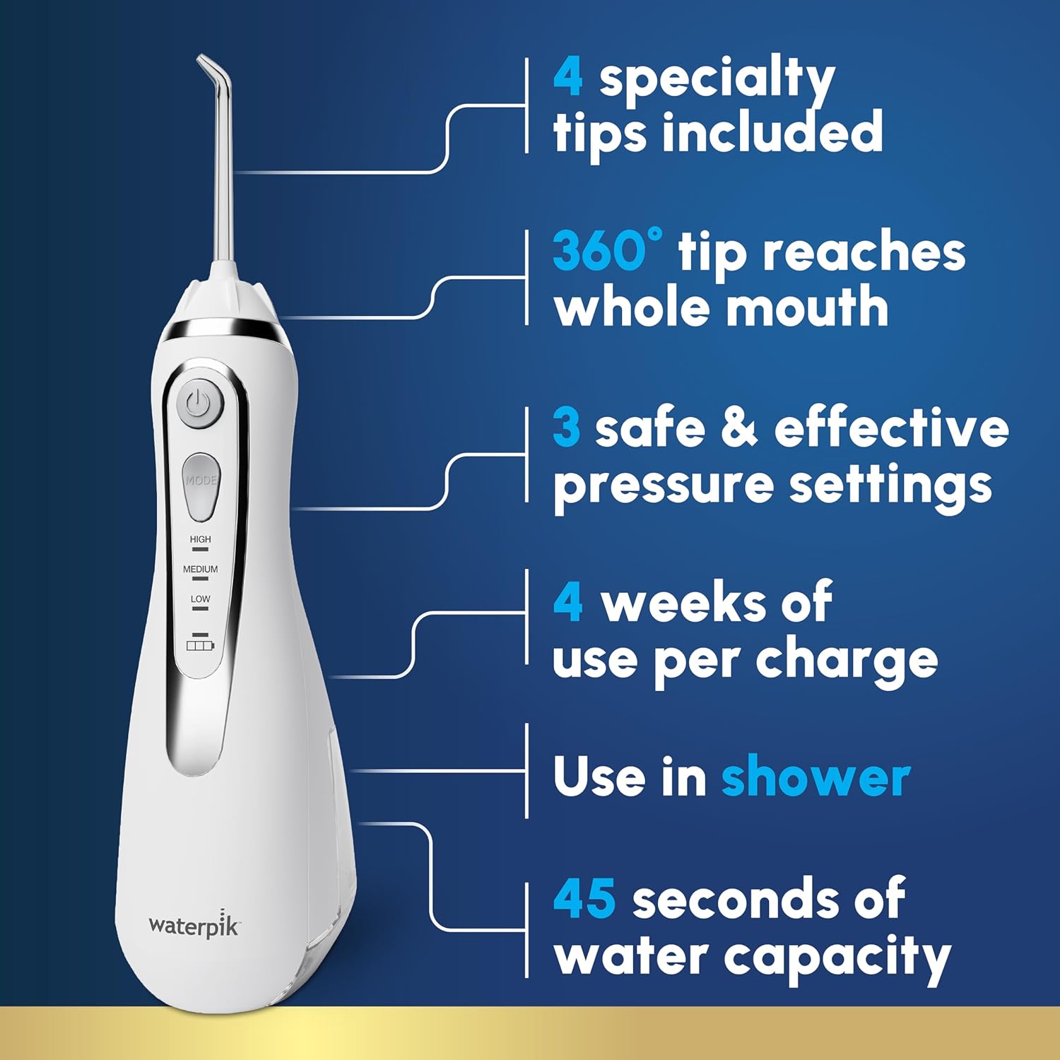 Waterpik Cordless Advanced 2.0 Water Flosser For T...