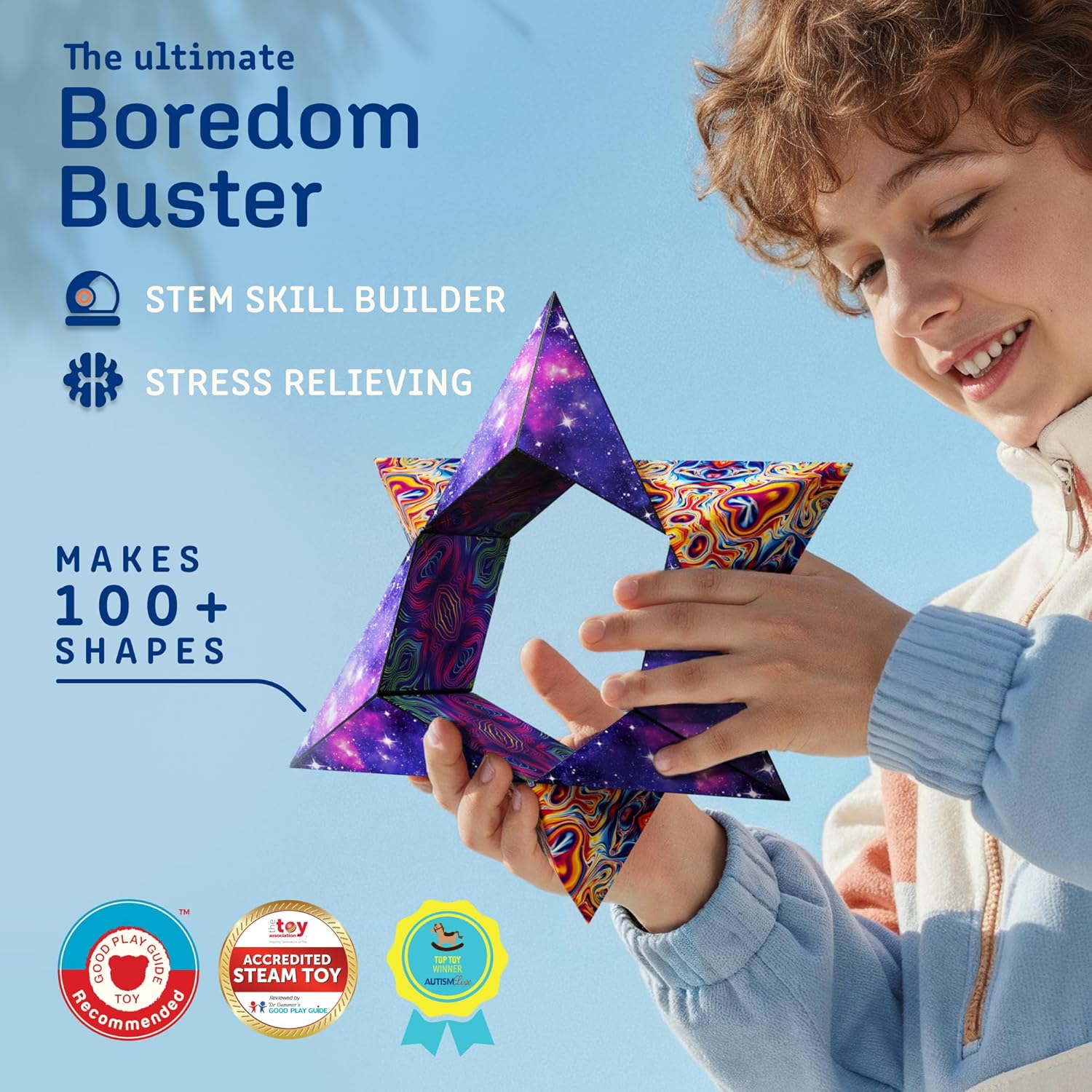 Shashibo Shape Shifting Box - Award-Winning STEM Fidget Toy with Ultra Strong Ma...