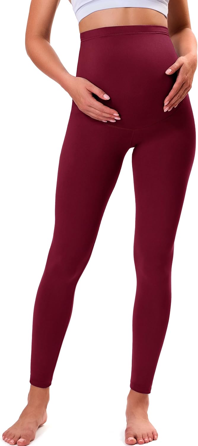 VALANDY Creamlush Maternity Leggings Over Bump Buttery Soft Belly Support Adjust...