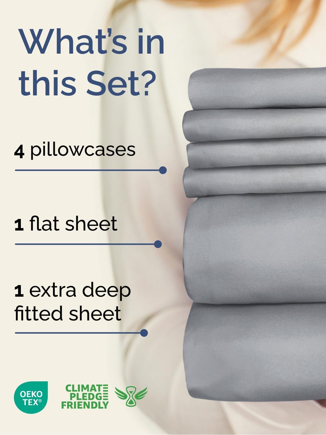 Extra Deep King Sheet Set - 6 Piece Breathable and Cooling Sheets - Hotel Luxury...