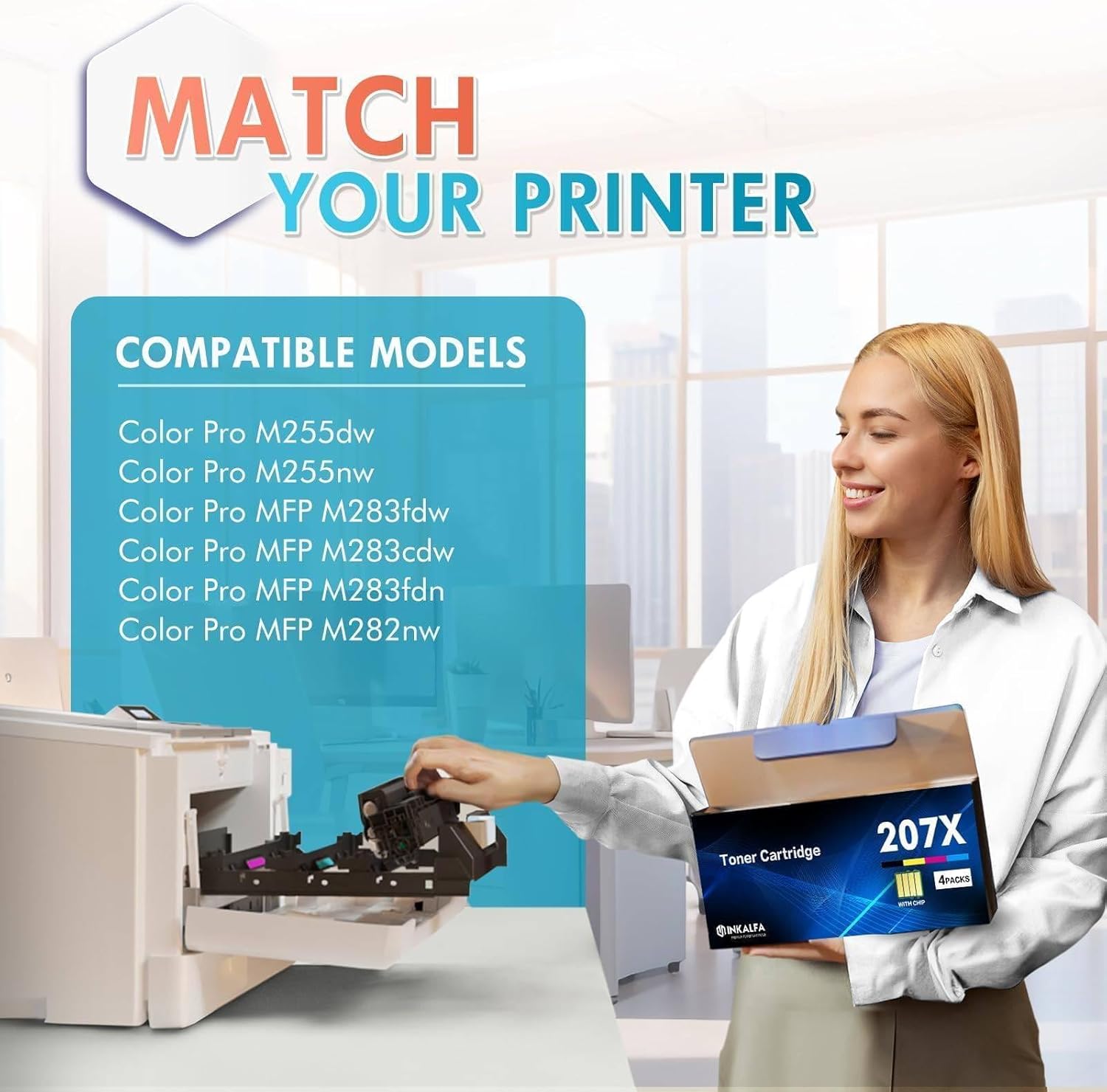 High-Quality 207X 207A M283fdw Toner Cartridge, Special Cartridge With Chip for...
