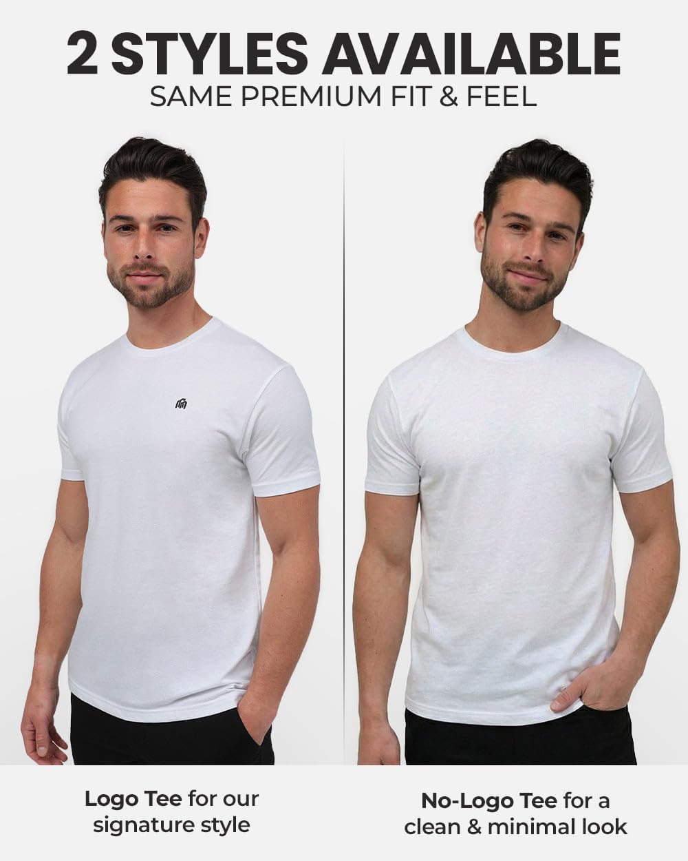 INTO THE AM Mens T Shirts Soft Cotton Blend Crew Neck Tee S - 4XL Athletic Fit P...