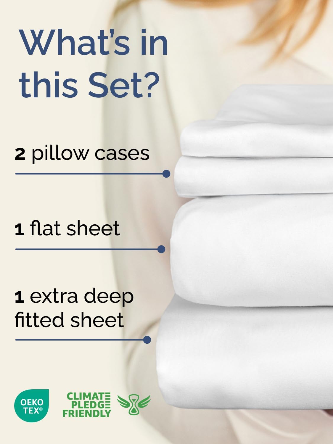 Extra Deep Queen Sheet Set, Special 4 Piece Breathable Bed Sheets, High-Quality...