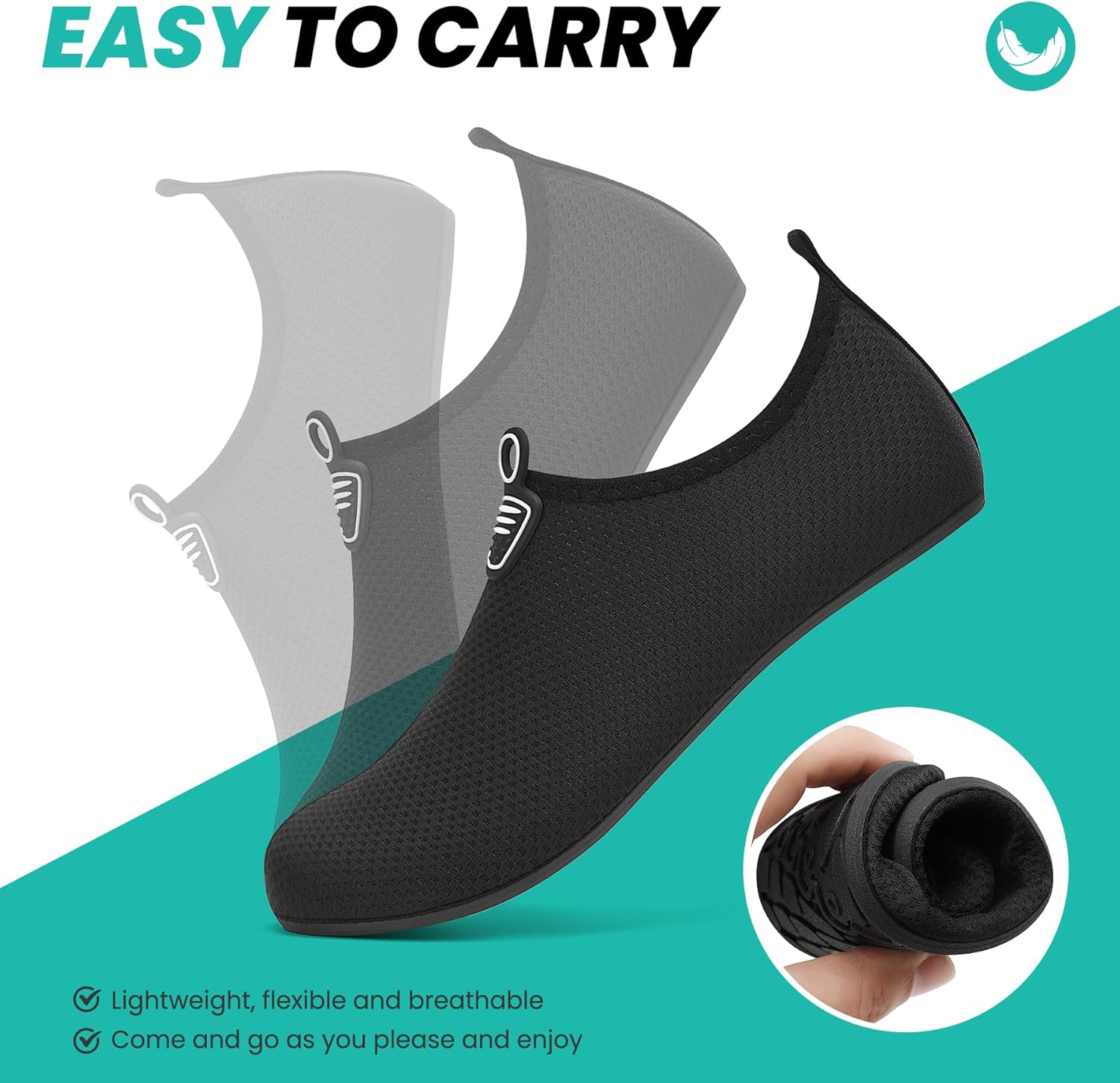 Innovative sportvibe Water Shoes, Special Beach Shoes Lightweight for Aqua Activ...