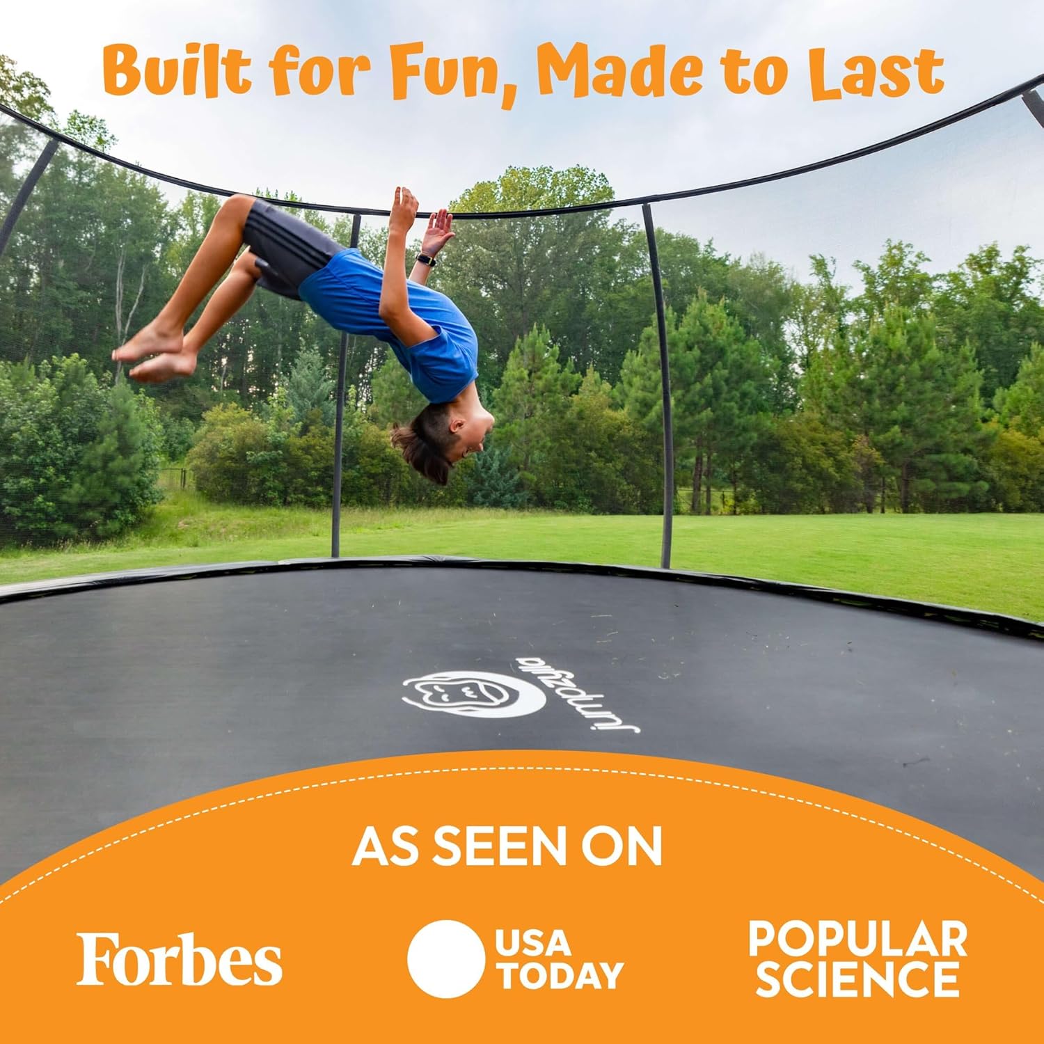 JUMPZYLLA Trampoline, Special Outdoor Trampoline with Enclosure, Versatile Tramp...