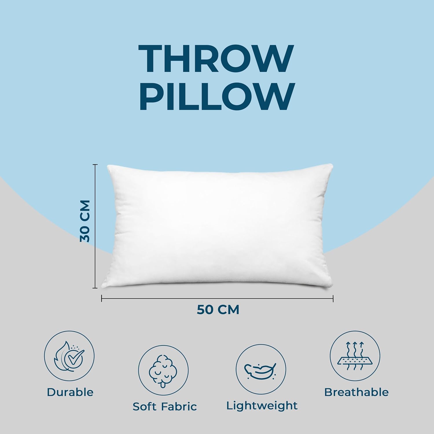 Utopia Bedding Cushion Inserts 30cm x 50cm (12x20 inch) Pack of 4 Hollowfibre In...