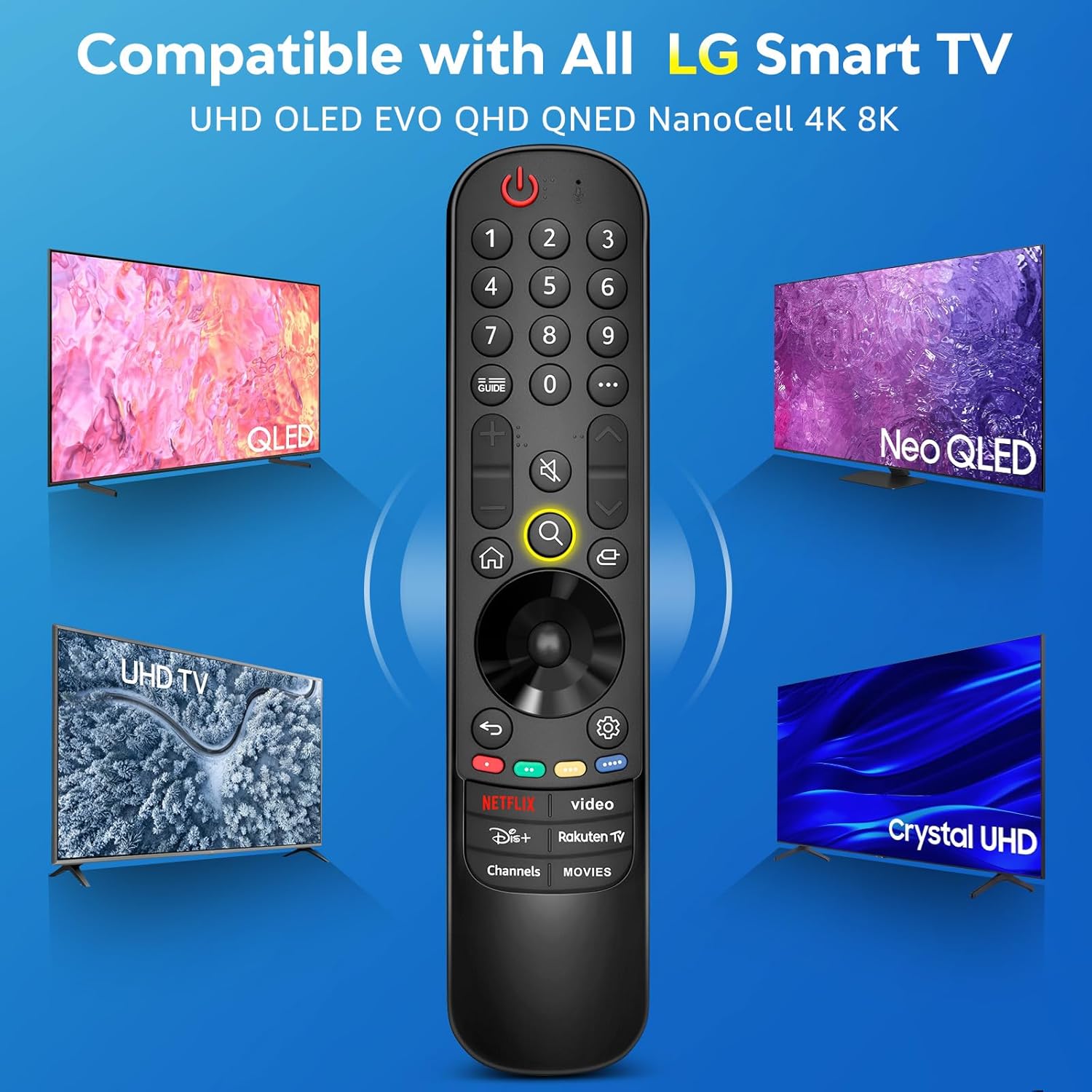 Replacement for LG TV Remote Control, Compatible with All LG Smart TVs, Universa...