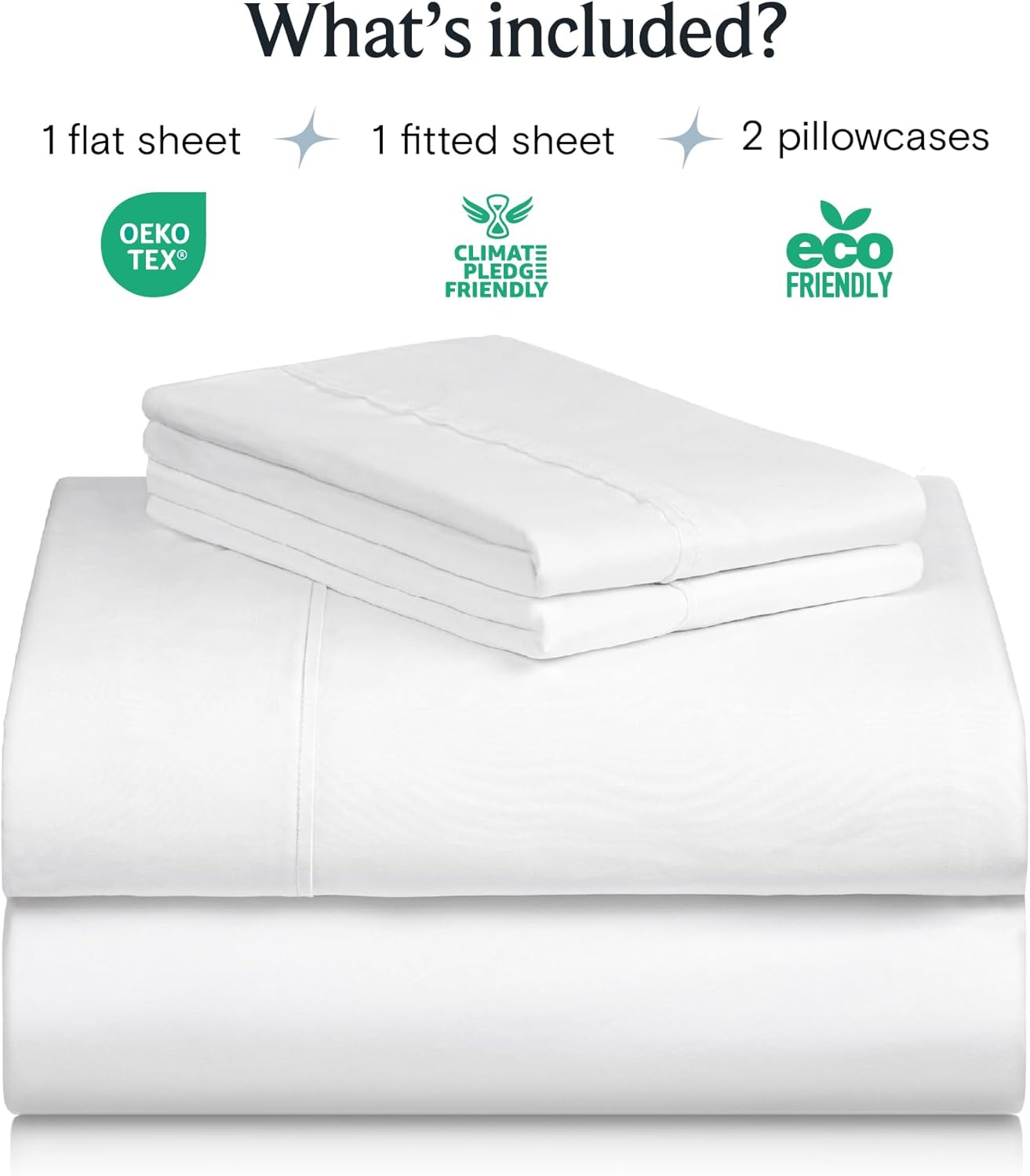 LuxClub Queen Sheet Set, 4PC Bed Sheets Queen Size, Deep Pocket Cooling Bed Shee...