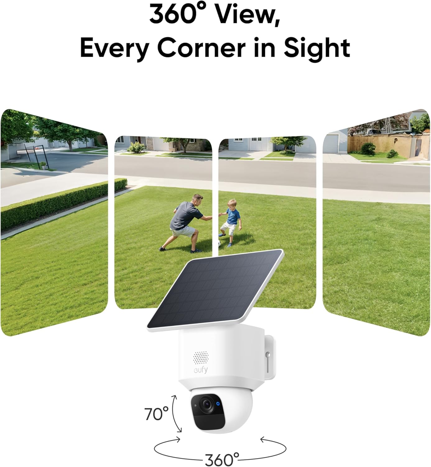 eufy Security SoloCam E30, 4-Cam Pack Kit, Security Cameras Wireless Outdoor, So...