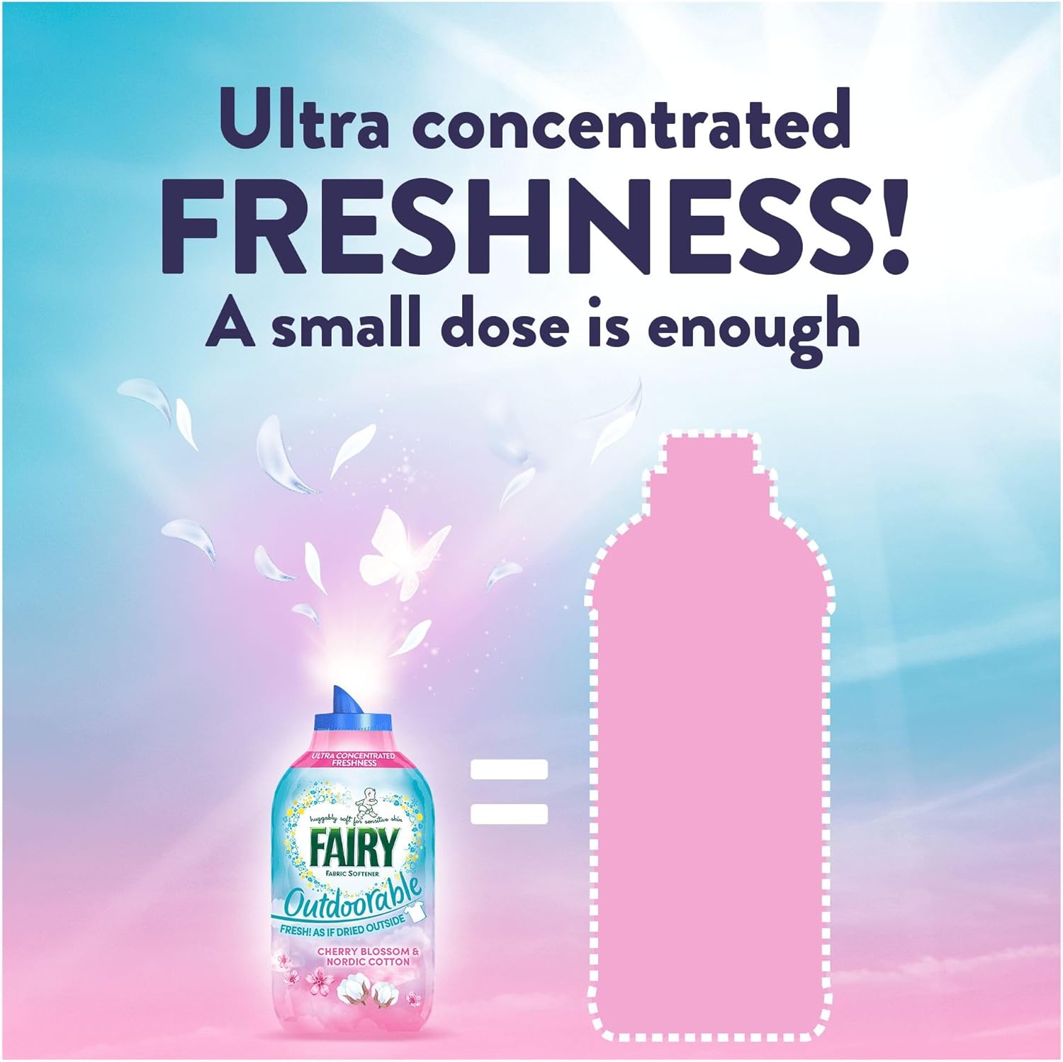 Fairy Outdoorable Fabric Conditioner, Cherry Blossom and Nordic Cotton, 424 Wash...