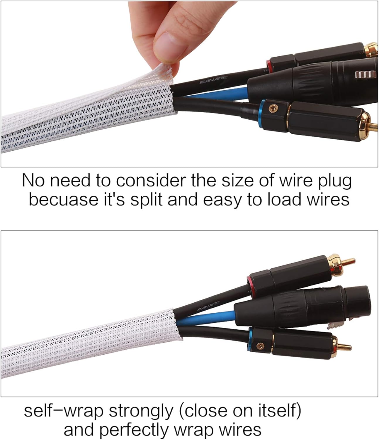 Alex Tech 25ft - 1 inch Cord Protector Wire Loom Tubing Cable Sleeve Split Sleev...