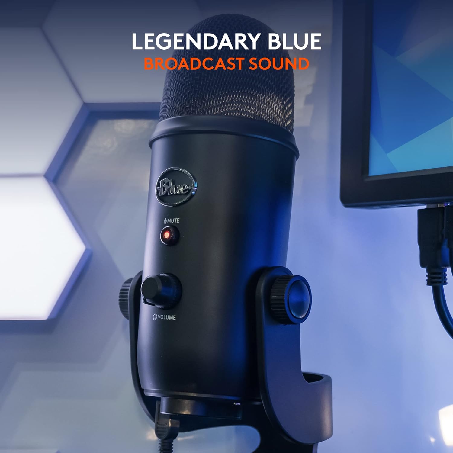 Logitech for Creators Blue Yeti USB Microphone for Recording, Streaming, Gaming,...